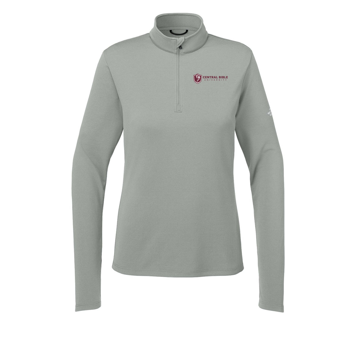 centralbible-the-north-face-womens-ambition-14-zip-embroidery-leftchest-NF0A8ENQ-meldgreyheather-flat-front