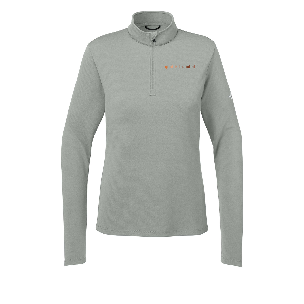 qualitybranded-the-north-face-womens-ambition-14-zip-embroidery-leftchest-NF0A8ENQ-meldgreyheather-flat-front