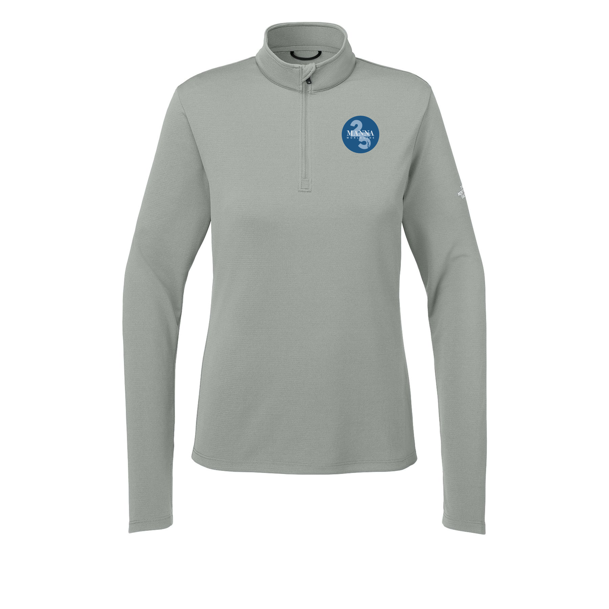 mannaworldwide-the-north-face-womens-ambition-14-zip-embroidery-leftchest-NF0A8ENQ-meldgreyheather-flat-front