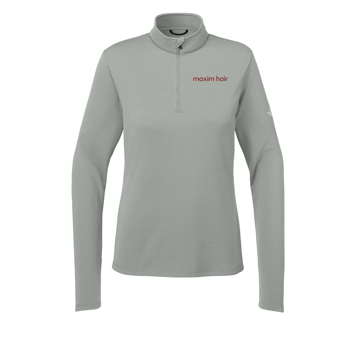 maximhairrestoration-the-north-face-womens-ambition-14-zip-embroidery-leftchest-NF0A8ENQ-meldgreyheather-flat-front