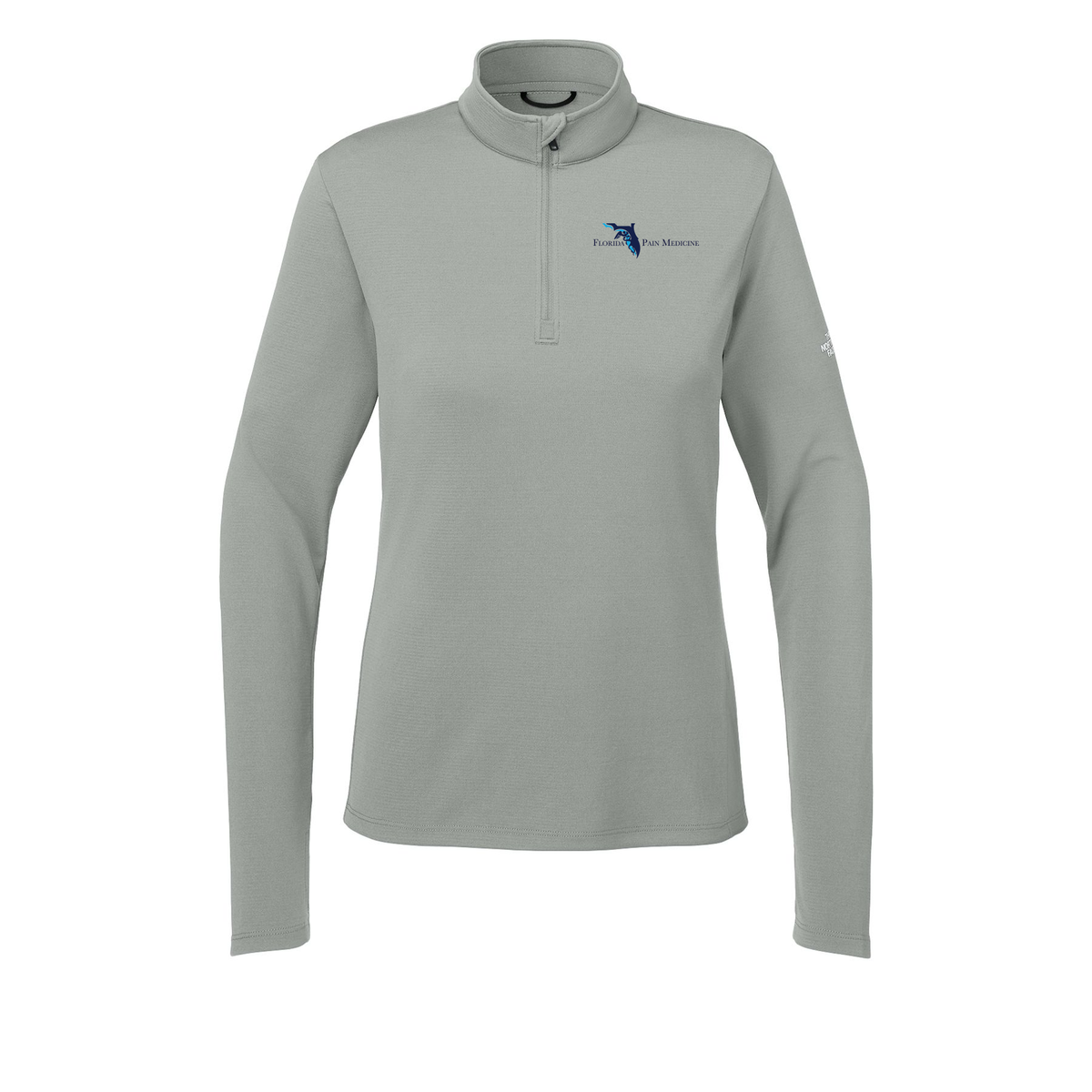 floridapainmedicine-the-north-face-womens-ambition-14-zip-embroidery-leftchest-NF0A8ENQ-meldgreyheather-flat-front