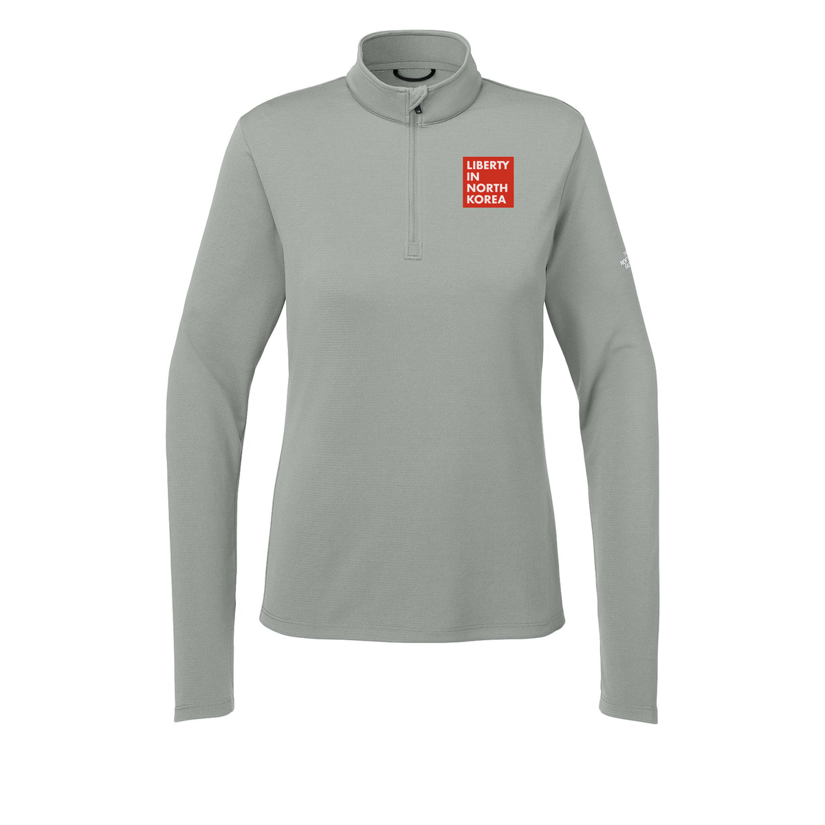 libertyinnorthkorea-the-north-face-womens-ambition-14-zip-embroidery-leftchest-NF0A8ENQ-meldgreyheather-flat-front
