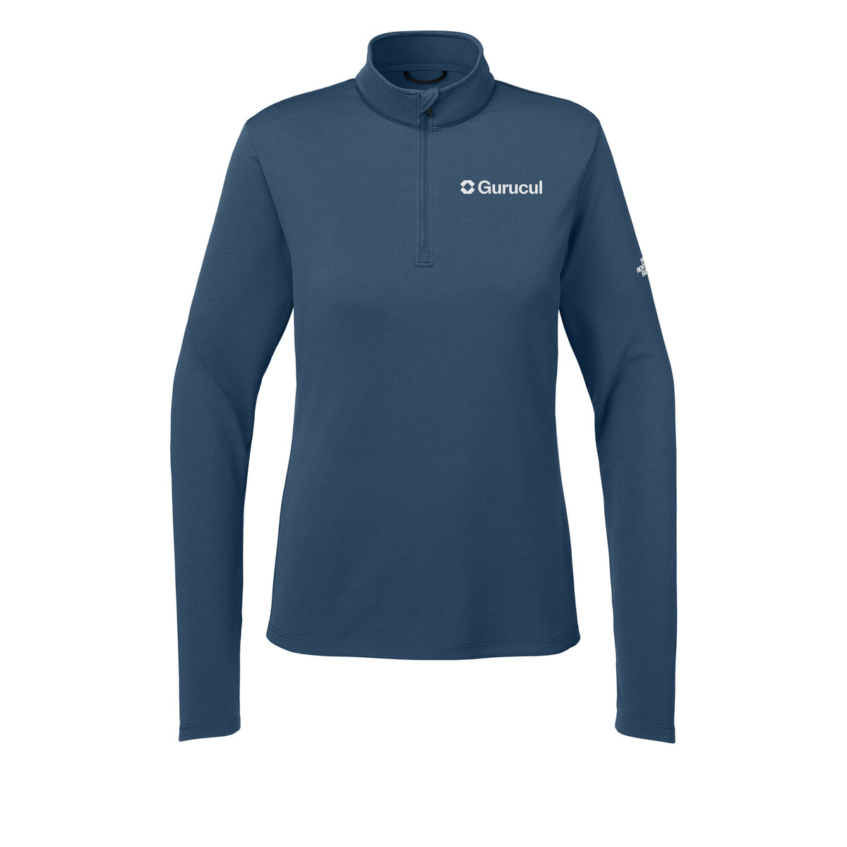 gurucul-the-north-face-womens-ambition-14-zip-embroidery-leftchest-NF0A8ENQ-shadyblue-flat-front