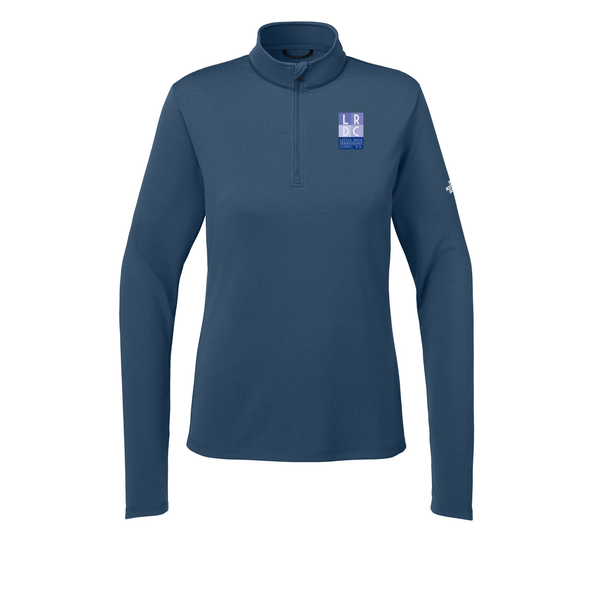 littlerockdermatology-the-north-face-womens-ambition-14-zip-embroidery-leftchest-NF0A8ENQ-shadyblue-flat-front