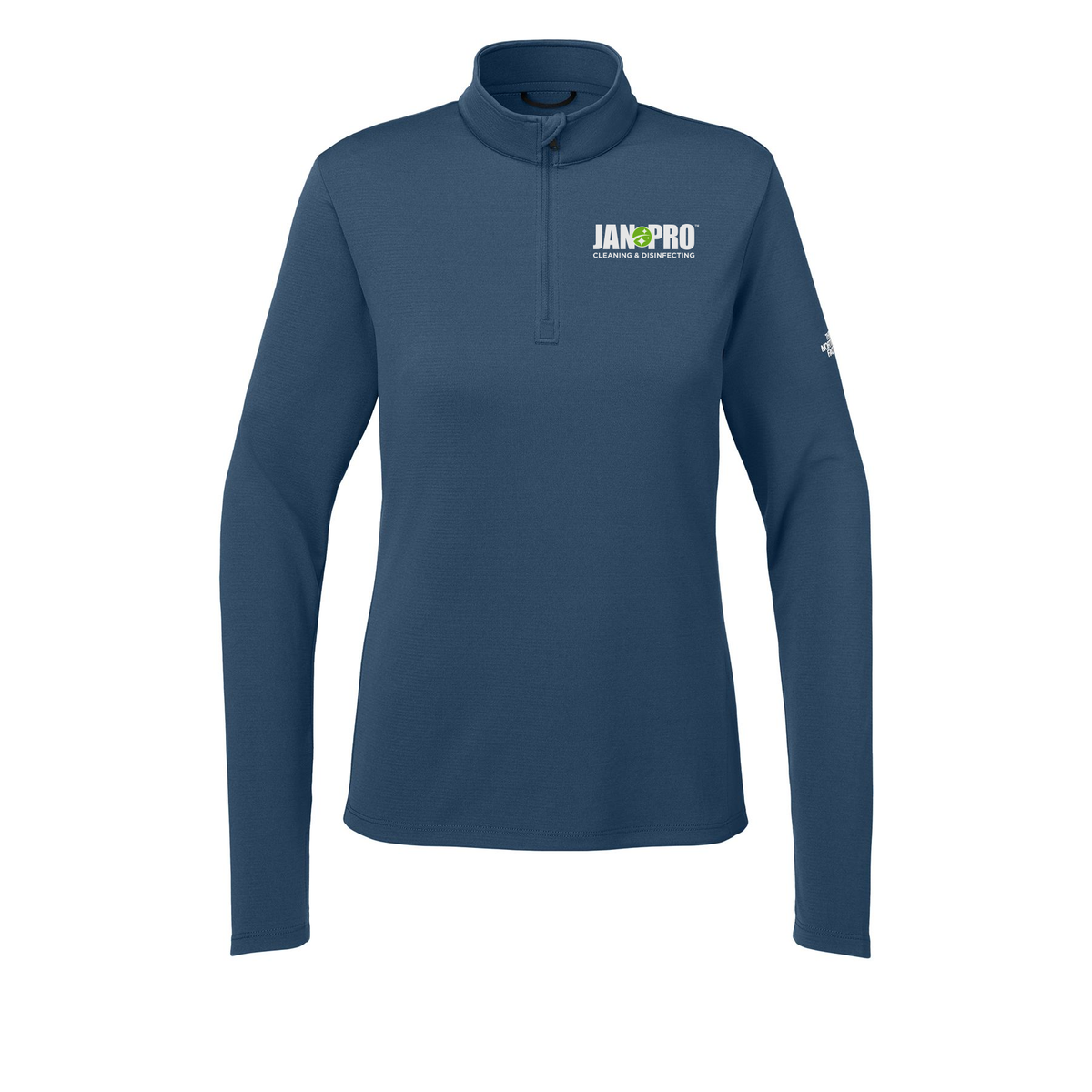 jan-pro-the-north-face-womens-ambition-14-zip-embroidery-leftchest-NF0A8ENQ-shadyblue-flat-front