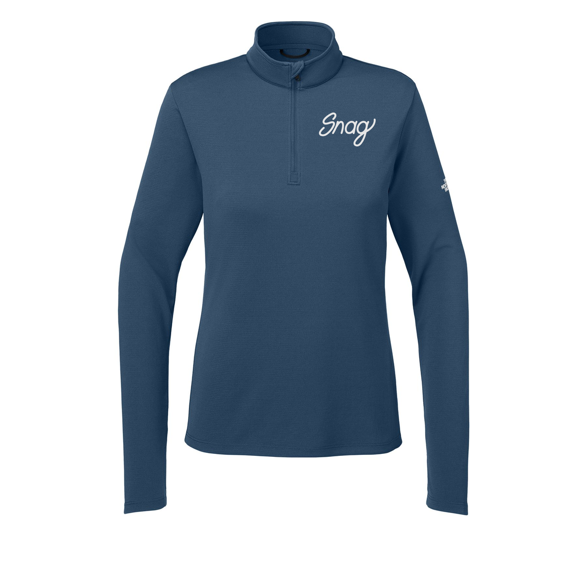 snagdelivery-the-north-face-womens-ambition-14-zip-embroidery-leftchest-NF0A8ENQ-shadyblue-flat-front