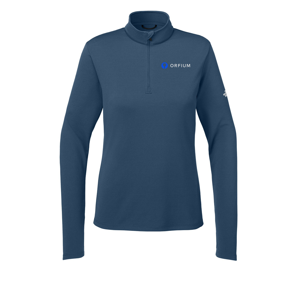 orfium-the-north-face-womens-ambition-14-zip-embroidery-leftchest-NF0A8ENQ-shadyblue-flat-front