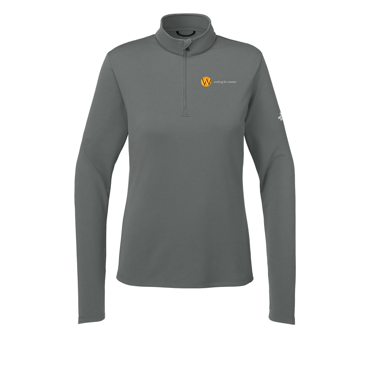 workingforwomen-the-north-face-womens-ambition-14-zip-embroidery-leftchest-NF0A8ENQ-smokedpearlgrey-flat-front
