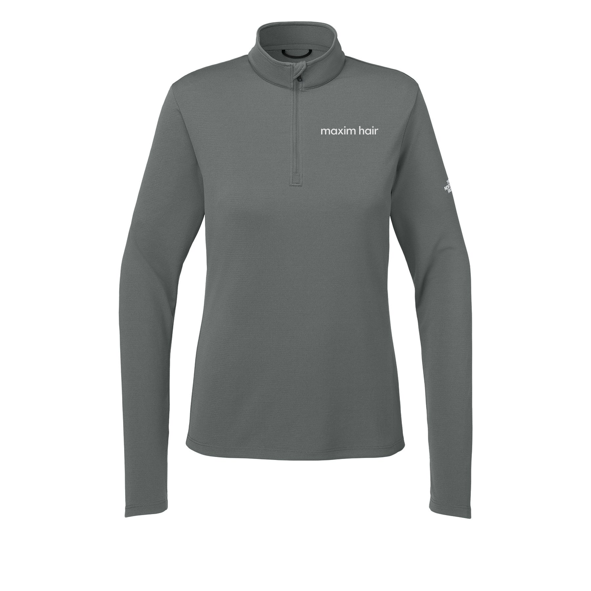 maximhairrestoration-the-north-face-womens-ambition-14-zip-embroidery-leftchest-NF0A8ENQ-smokedpearlgrey-flat-front