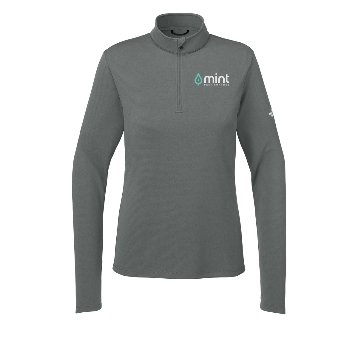 mintpest-the-north-face-womens-ambition-14-zip-embroidery-leftchest-NF0A8ENQ-smokedpearlgrey-flat-front