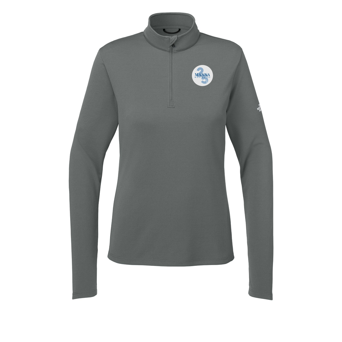 mannaworldwide-the-north-face-womens-ambition-14-zip-embroidery-leftchest-NF0A8ENQ-smokedpearlgrey-flat-front