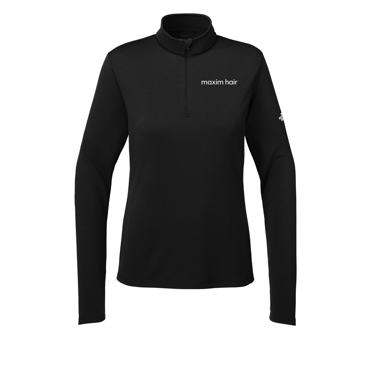 maximhairrestoration-the-north-face-womens-ambition-14-zip-embroidery-leftchest-NF0A8ENQ-tnfblack-flat-front