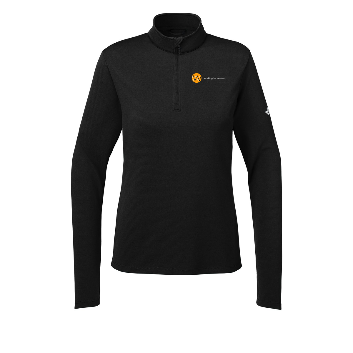 workingforwomen-the-north-face-womens-ambition-14-zip-embroidery-leftchest-NF0A8ENQ-tnfblack-flat-front