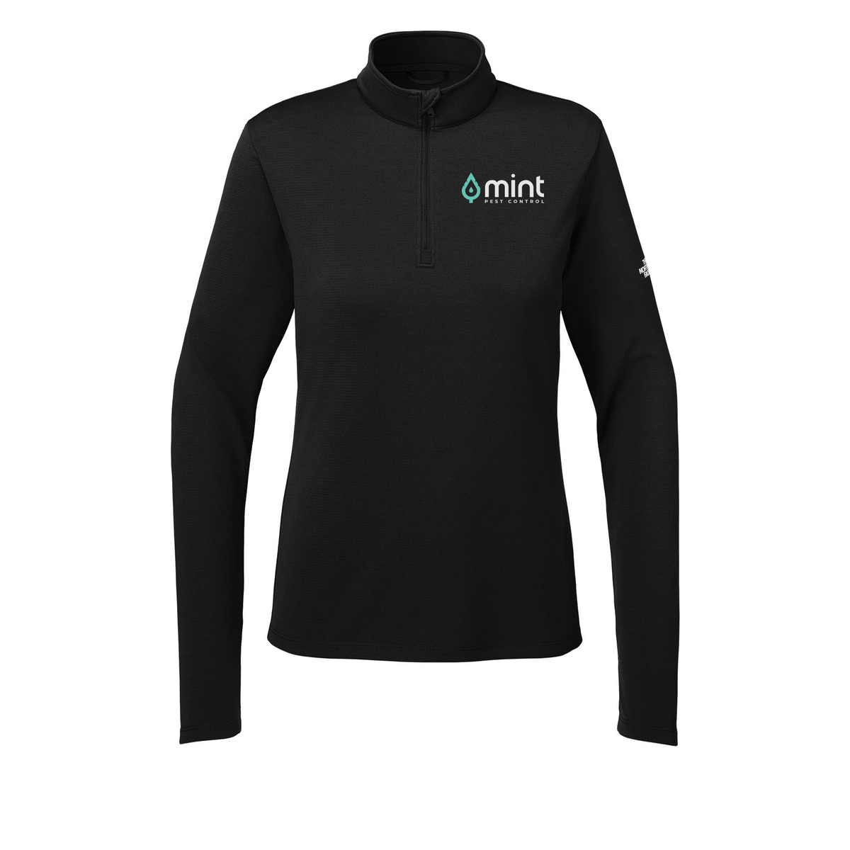 mintpest-the-north-face-womens-ambition-14-zip-embroidery-leftchest-NF0A8ENQ-tnfblack-flat-front