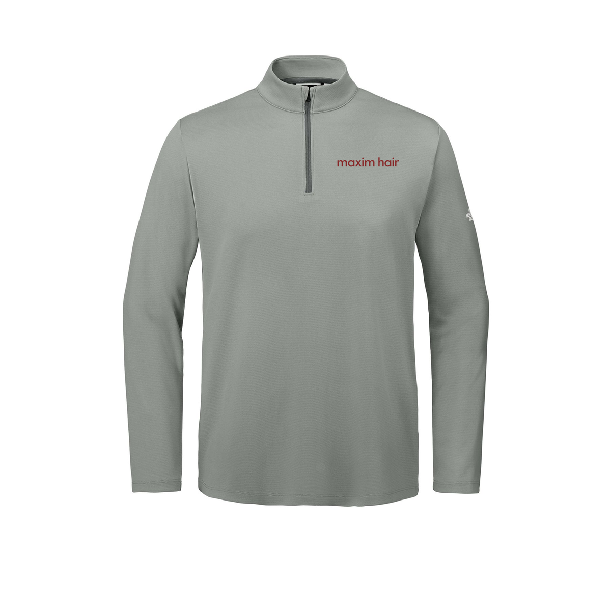 maximhairrestoration-the-north-face-ambition-14-zip-embroidery-leftchest-NF0A8ENR-meldgreyheather-flat-front