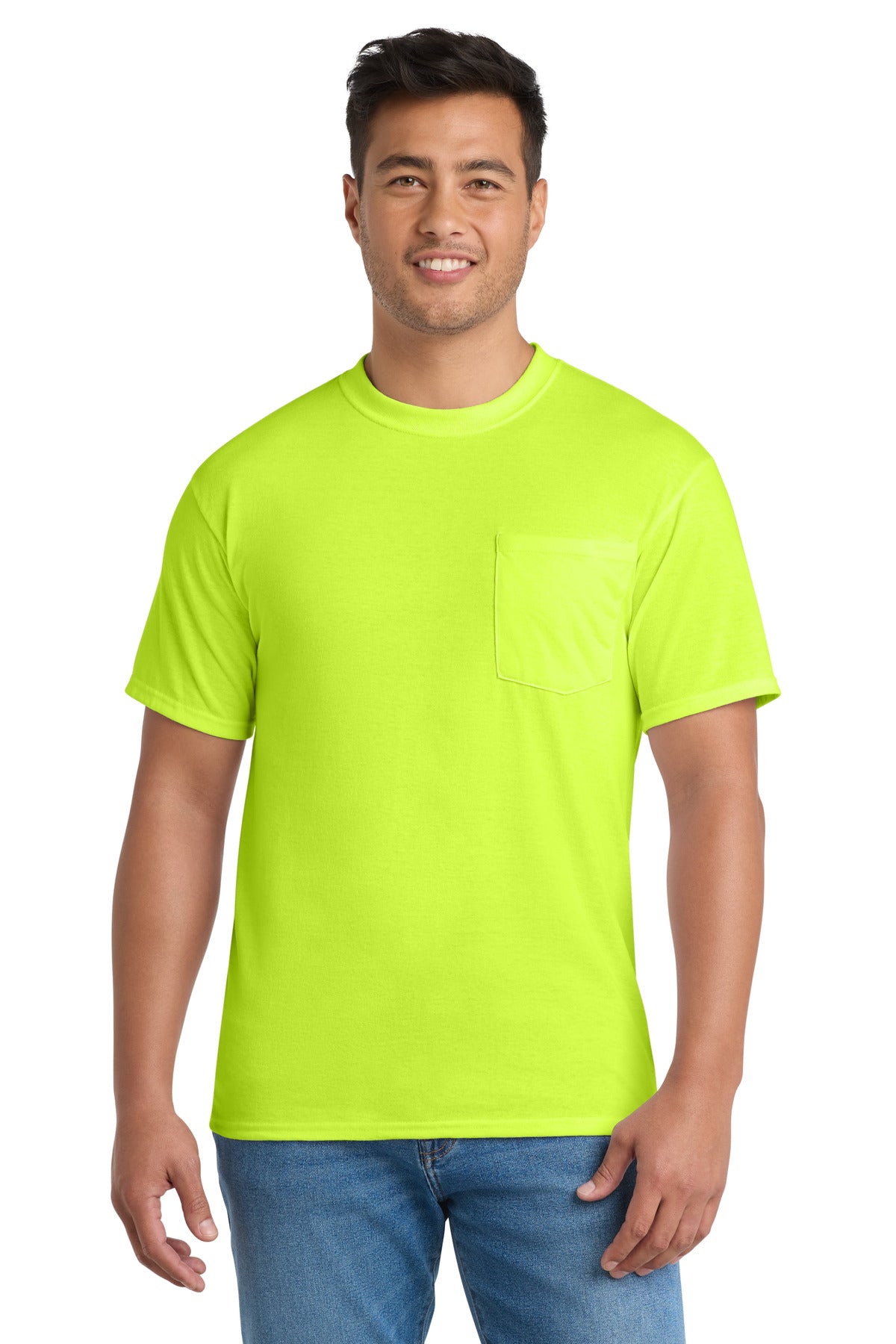 Port & Co® Tall Core Blend Pocket Tee. PC55PT