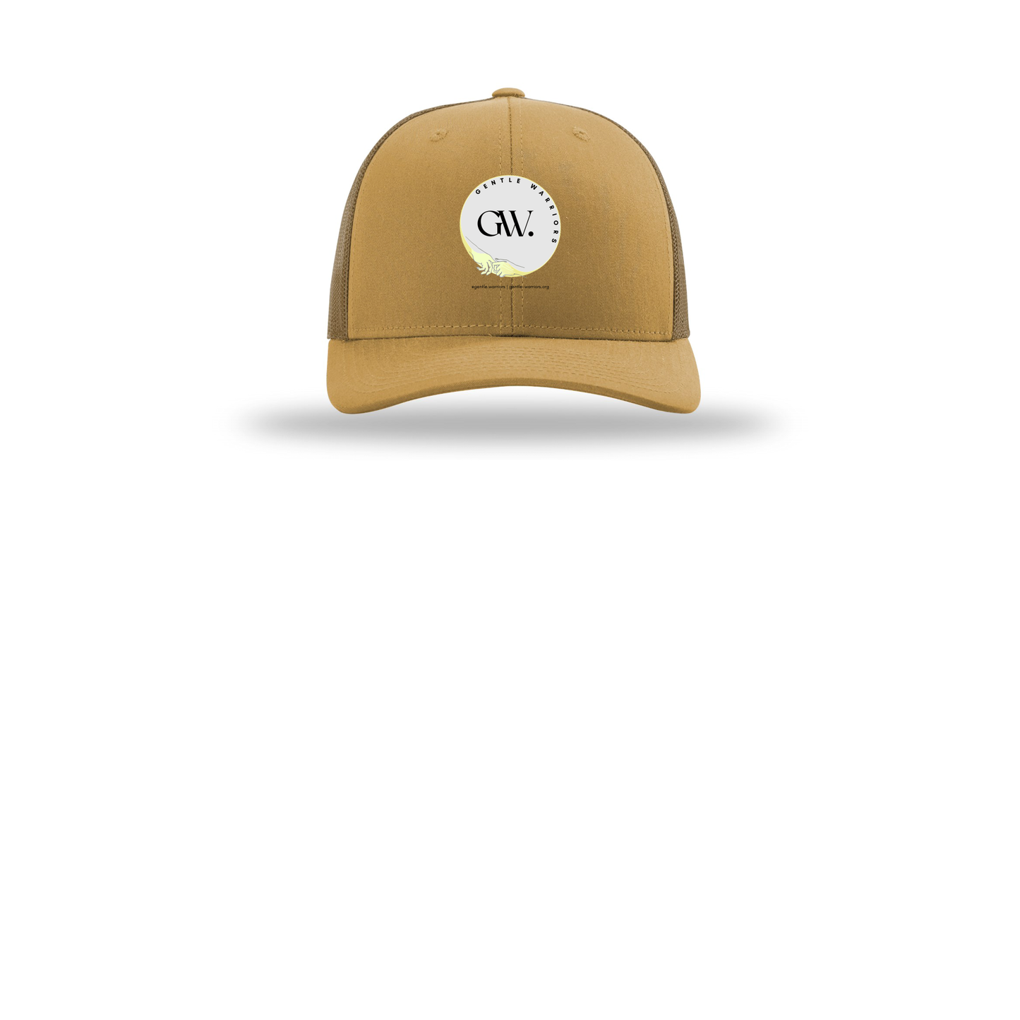 gentle-warriors-richardson-trucker-cap-embroidery-capfront-R112-ambergold-flat-front