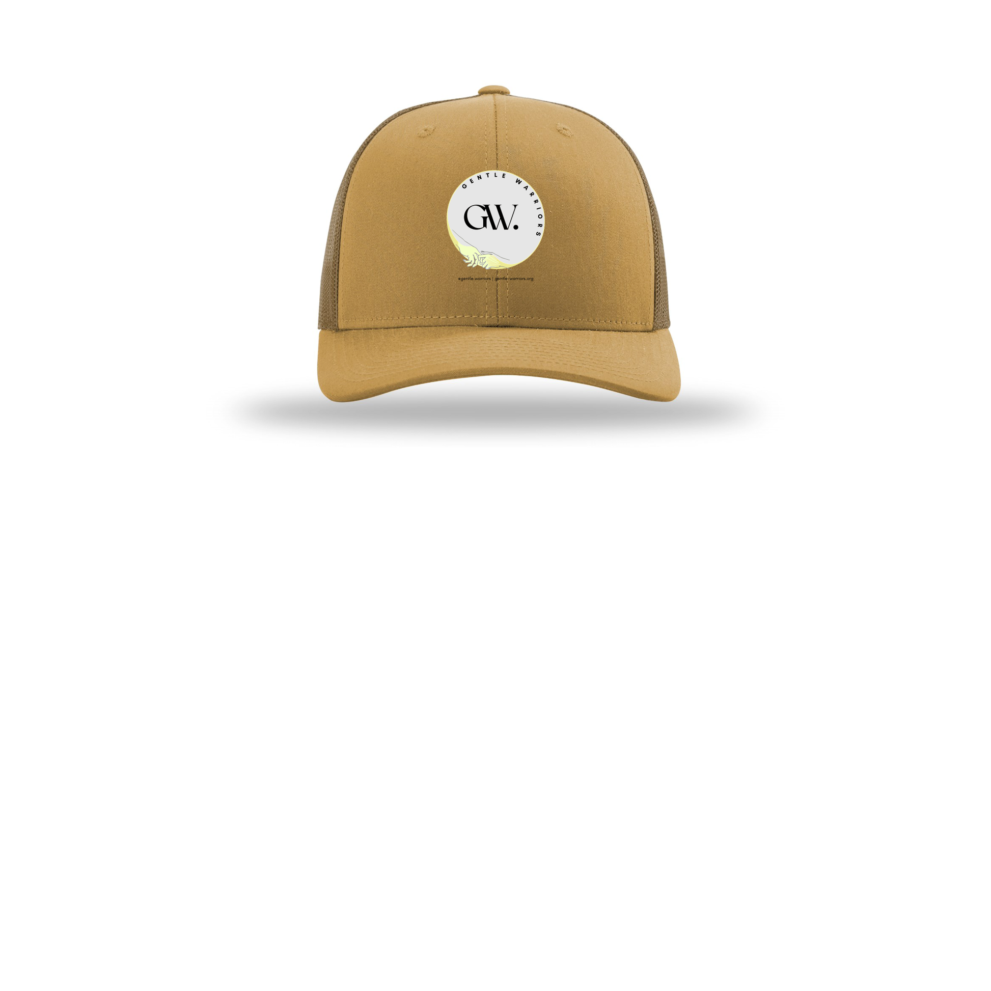 gentle-warriors-richardson-trucker-cap-embroidery-capfront-R112-ambergold-flat-front