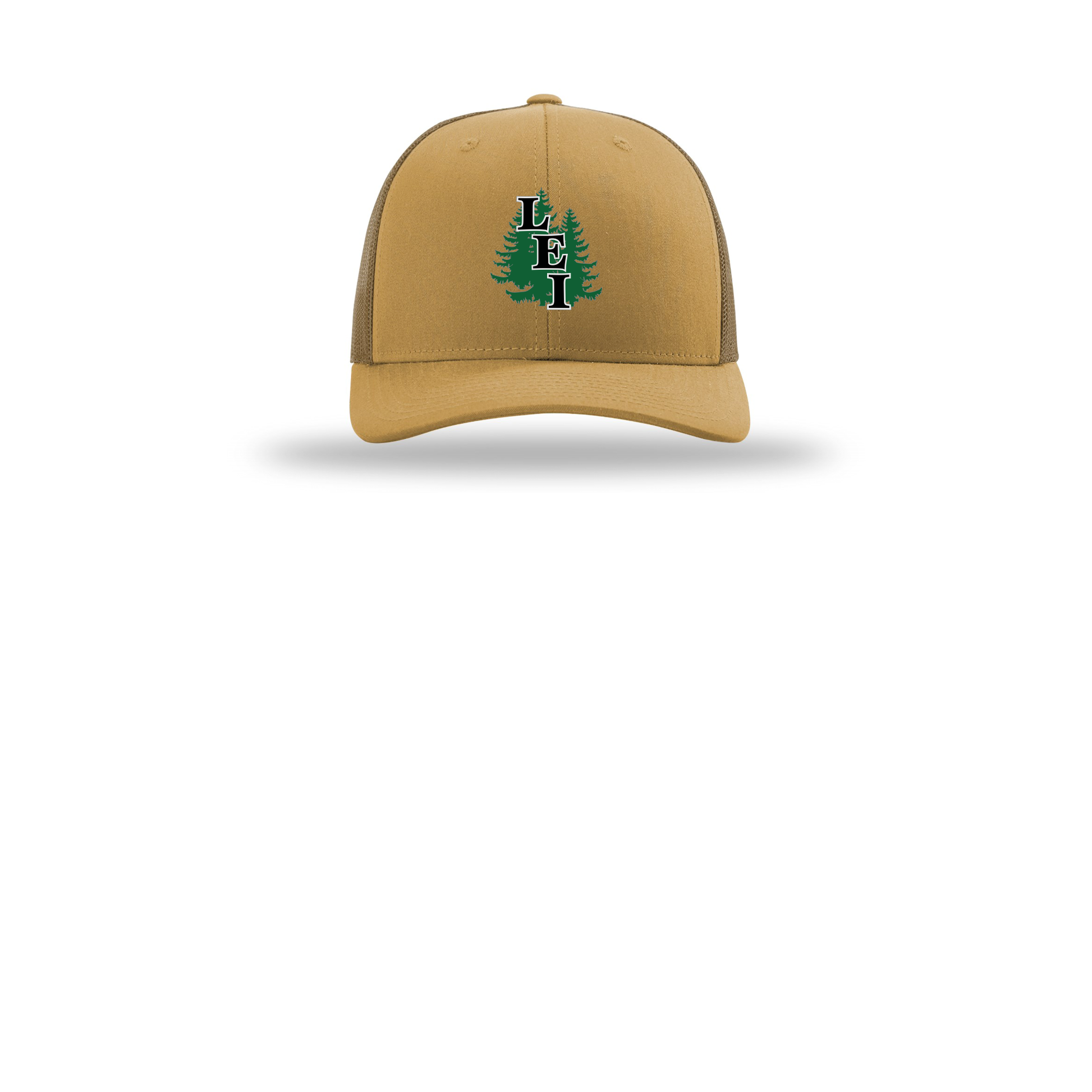 leisite-richardson-trucker-cap-embroidery-capfront-R112-ambergold-flat-front