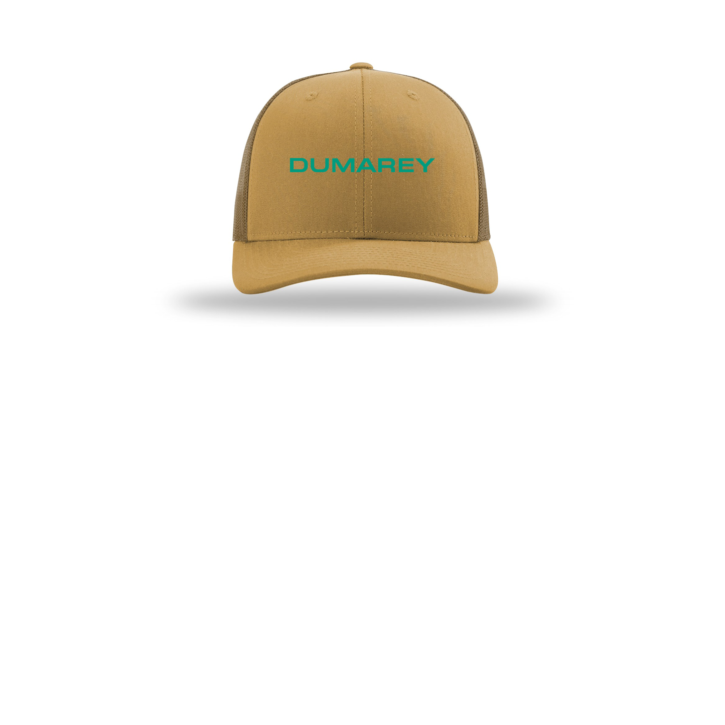 dumarey-richardson-trucker-cap-embroidery-capfront-R112-ambergold-flat-front