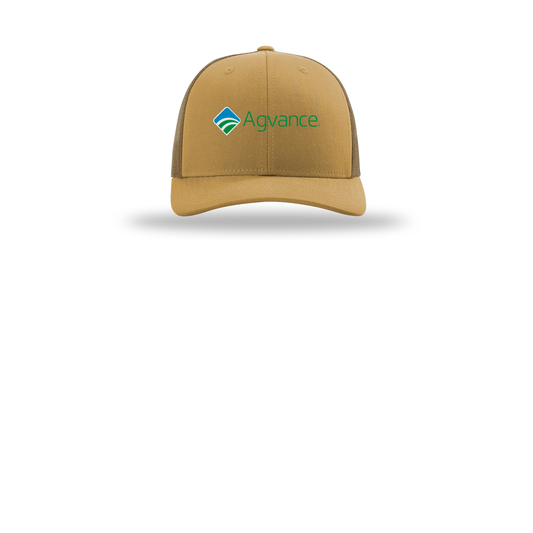 agvance-richardson-trucker-cap-embroidery-capfront-R112-ambergold-flat-front