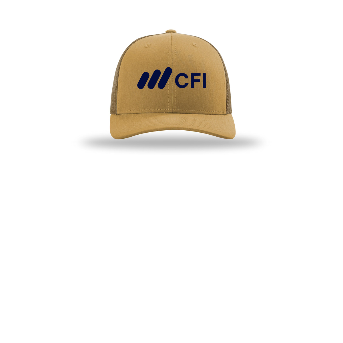 corporatefinanceinstitute-richardson-trucker-cap-embroidery-capfront-R112-ambergold-flat-front