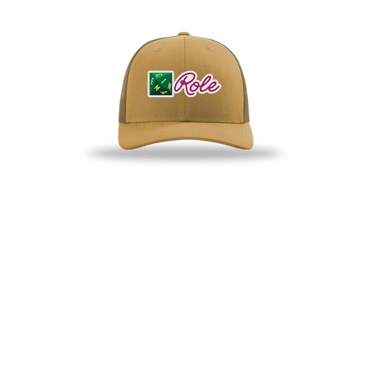 cinemarole-richardson-trucker-cap-embroidery-capfront-R112-ambergold-flat-front