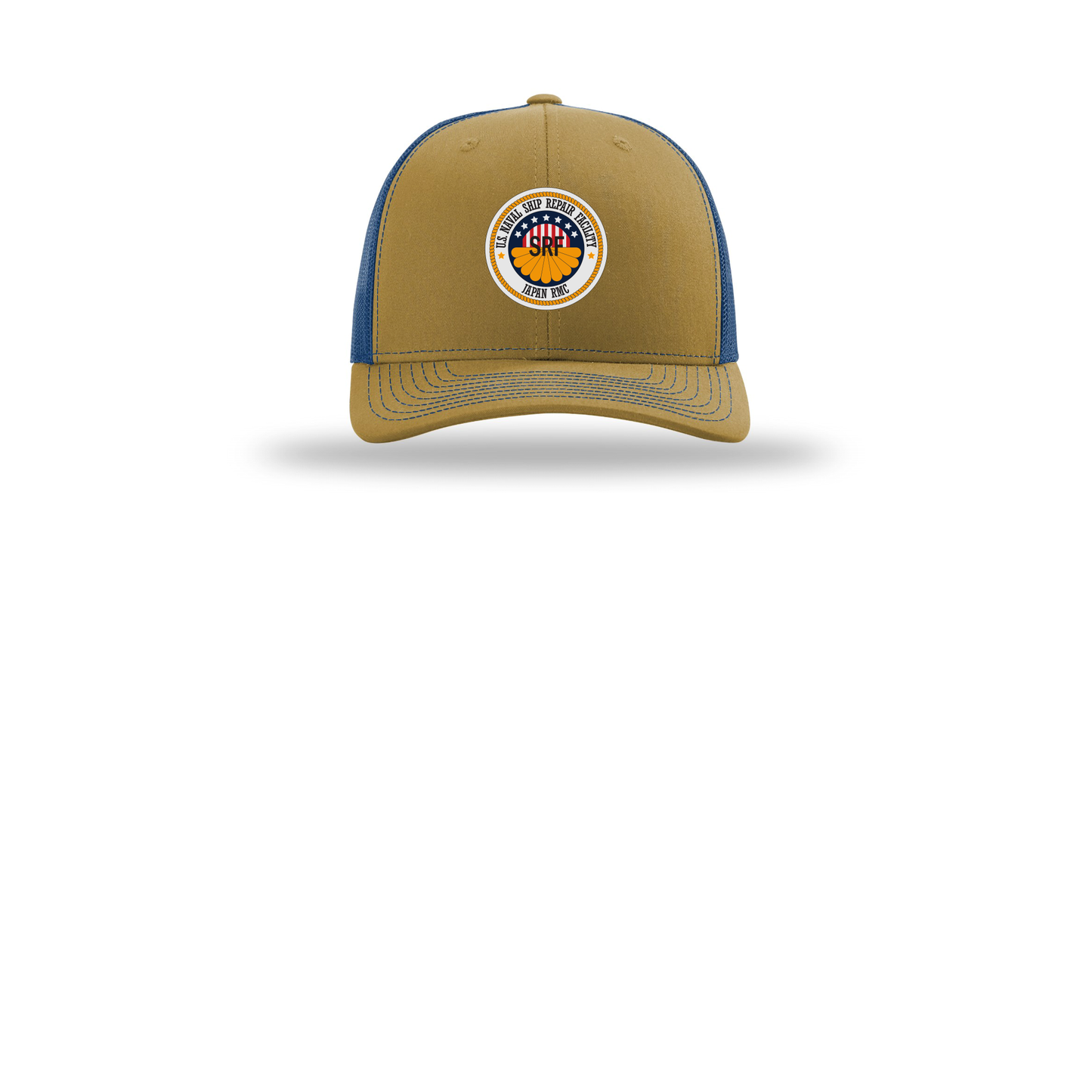 srf-jrmc-richardson-trucker-cap-embroidery-capfront-R112-biscuittrueblue-flat-front