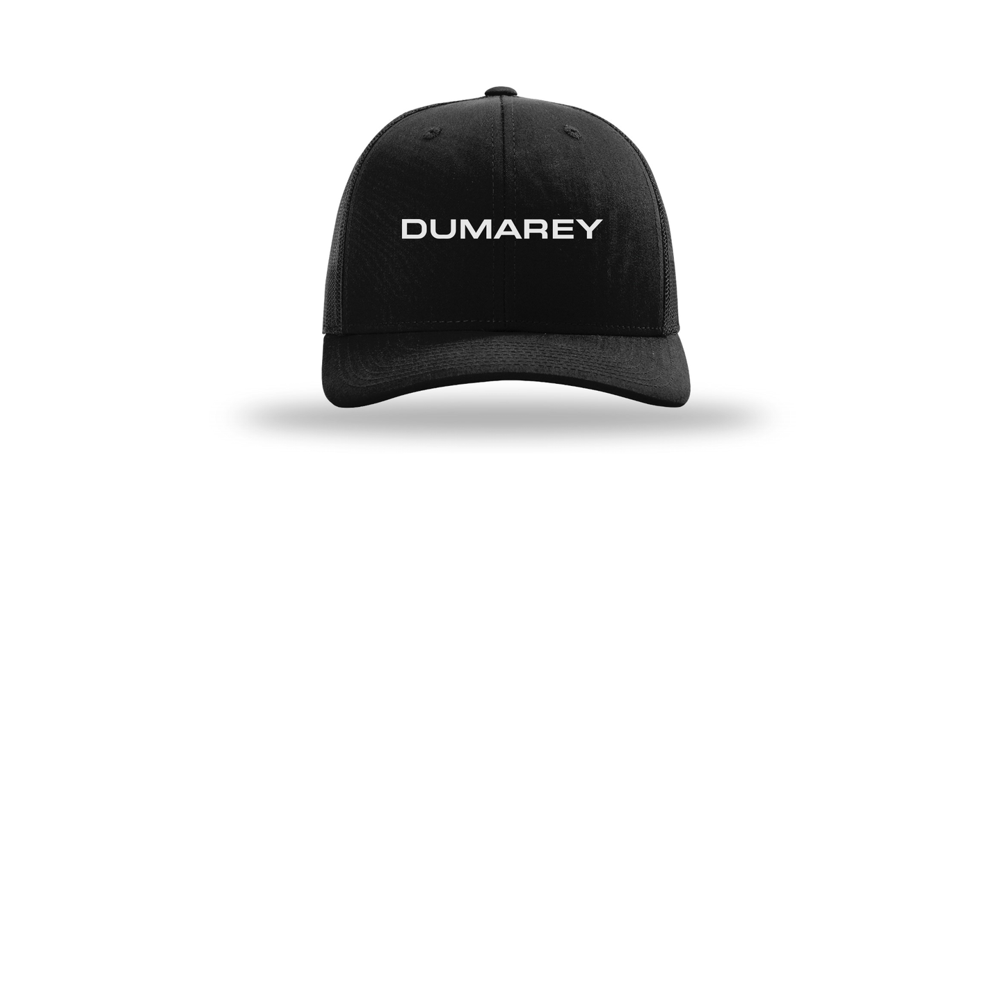 dumarey-richardson-trucker-cap-embroidery-capfront-R112-black-flat-front