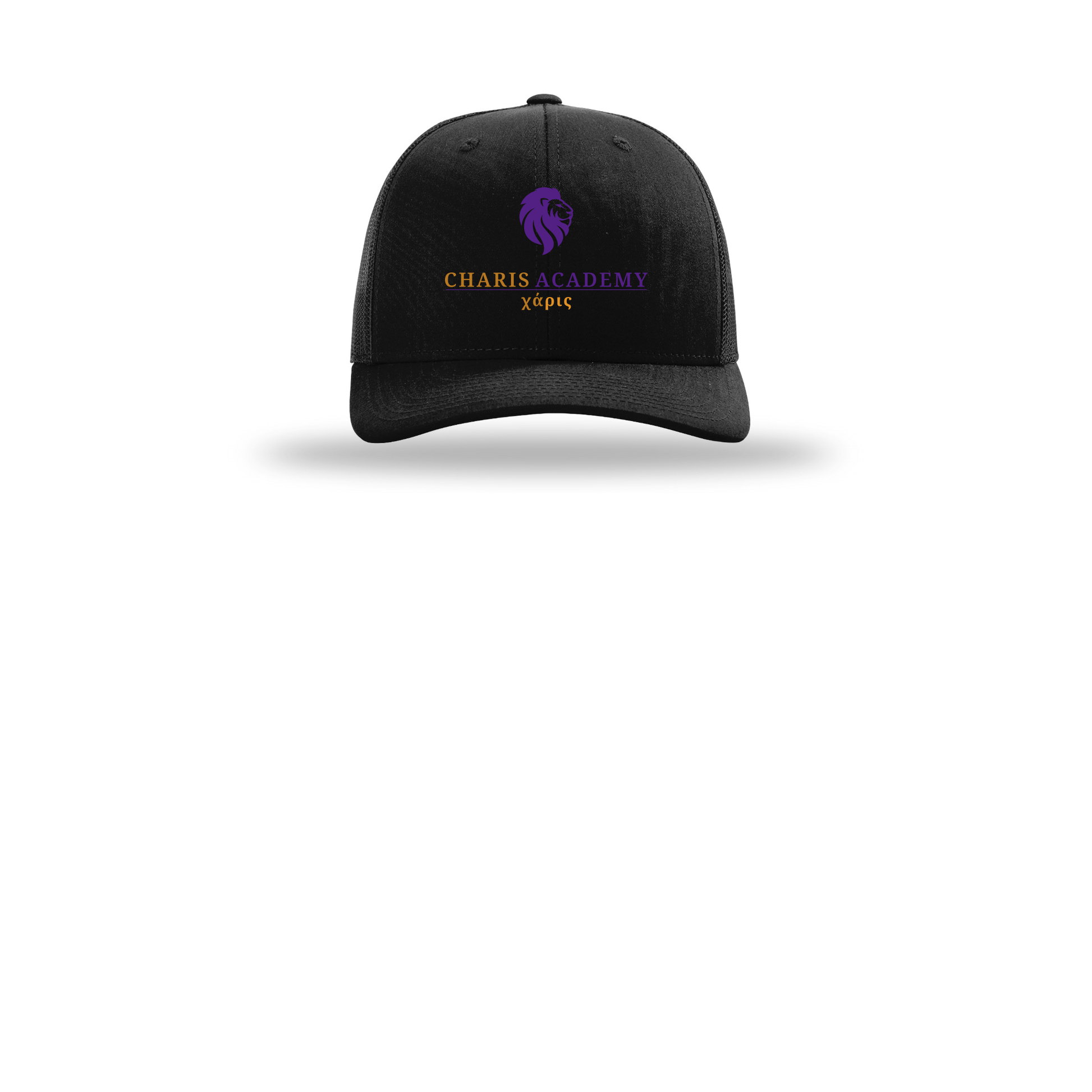 cahazleton-richardson-trucker-cap-embroidery-capfront-R112-black-flat-front
