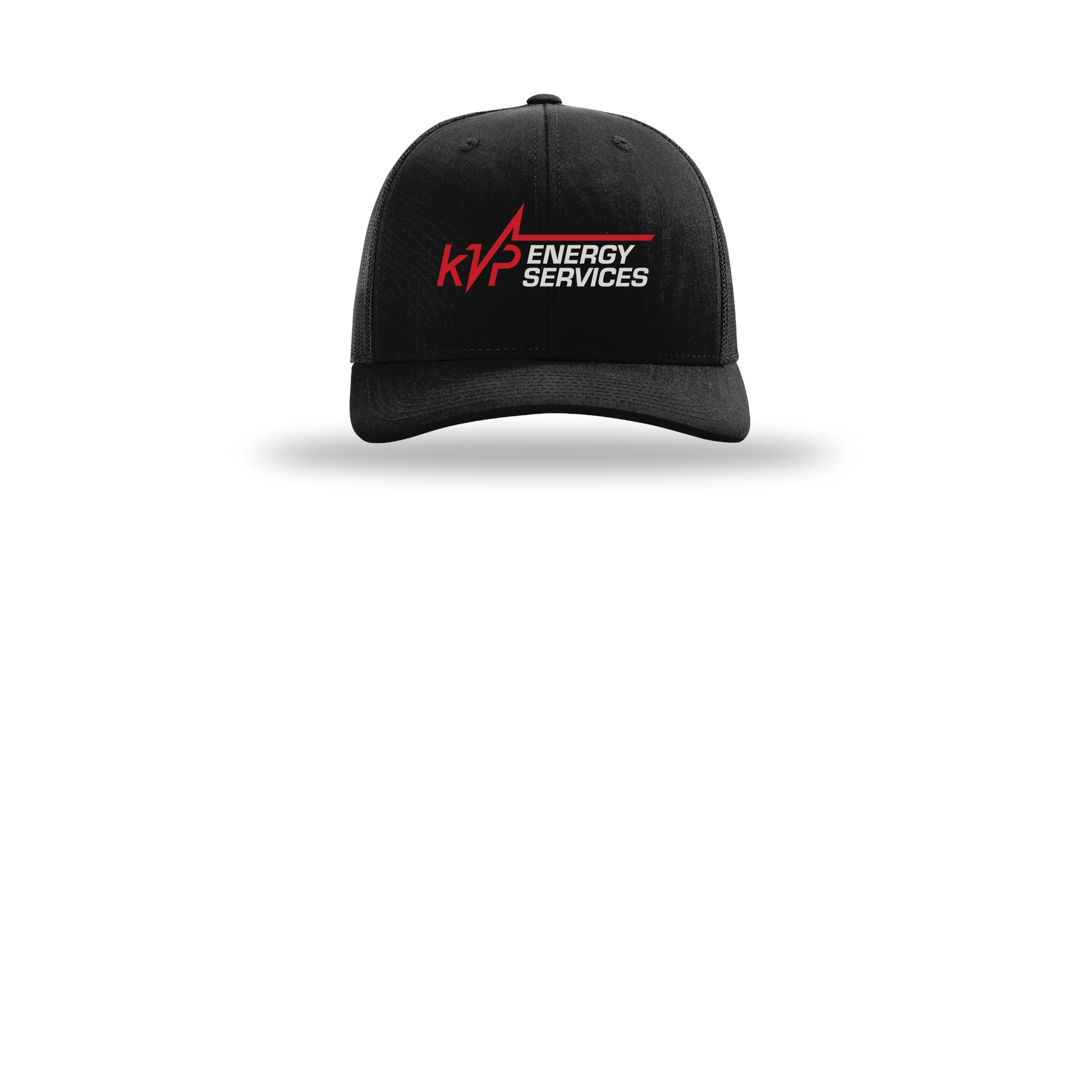 kvpenergy-richardson-trucker-cap-embroidery-capfront-R112-black-flat-front