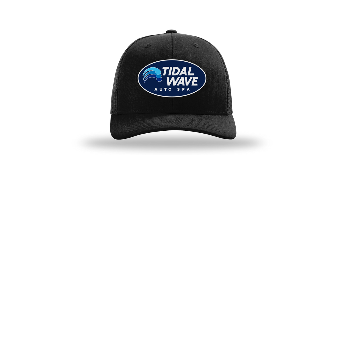 tidalwaveautospa-richardson-trucker-cap-embroidery-capfront-R112-black-flat-front