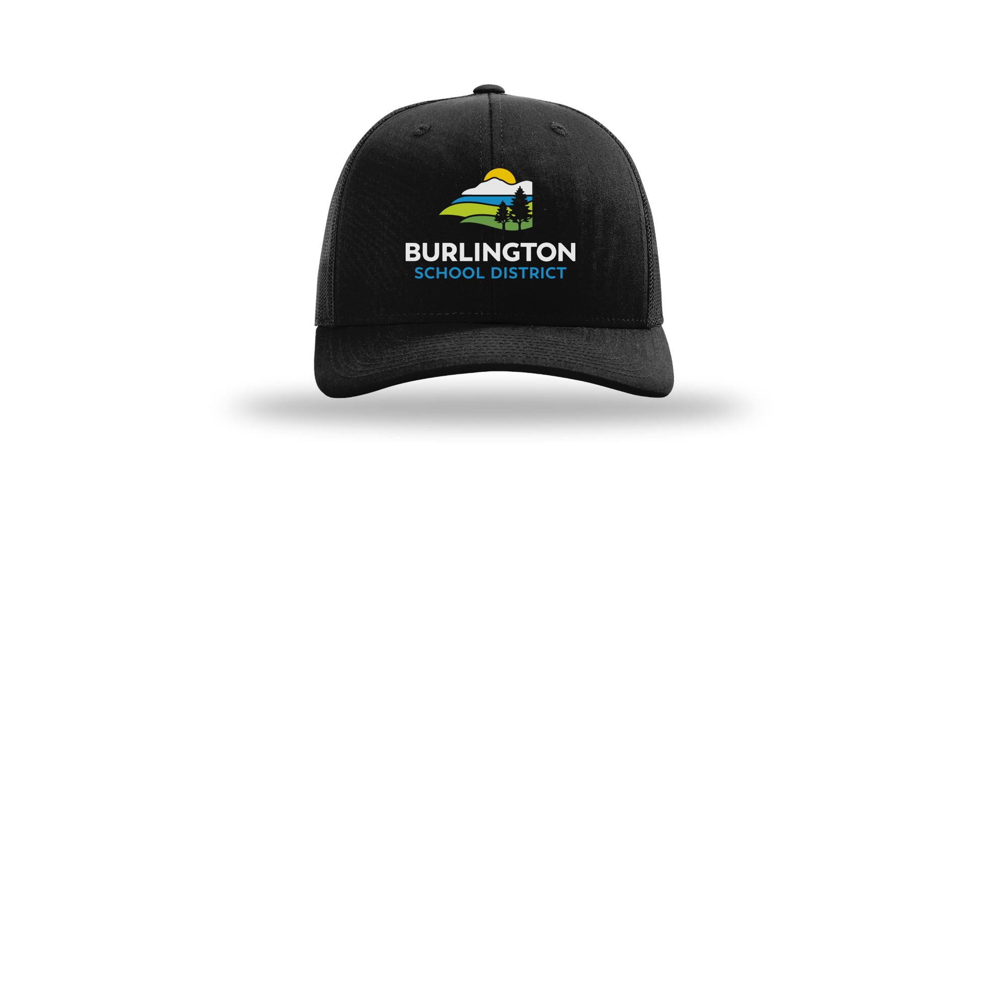 bsdvt-richardson-trucker-cap-embroidery-capfront-R112-black-flat-front