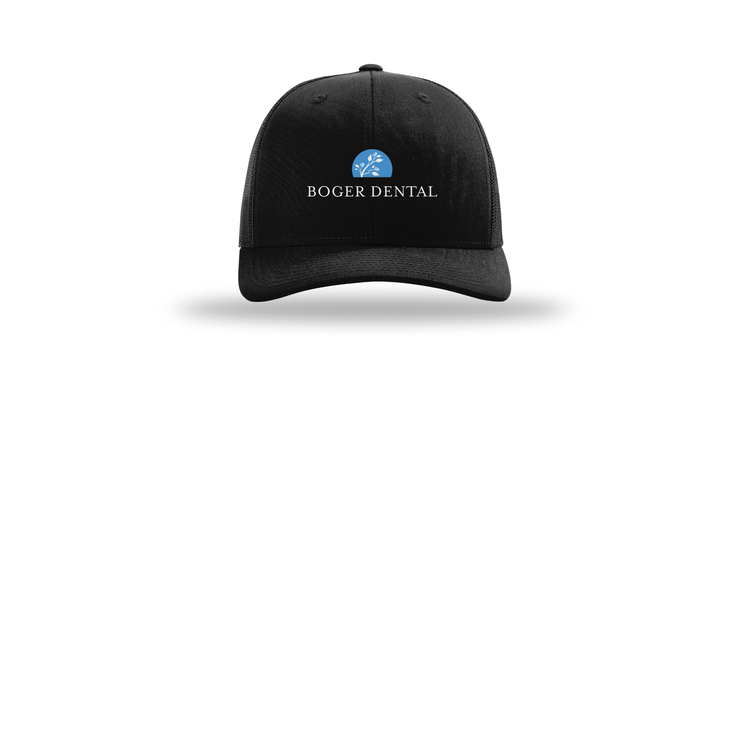 boger-dental-richardson-trucker-cap-embroidery-capfront-R112-black-flat-front