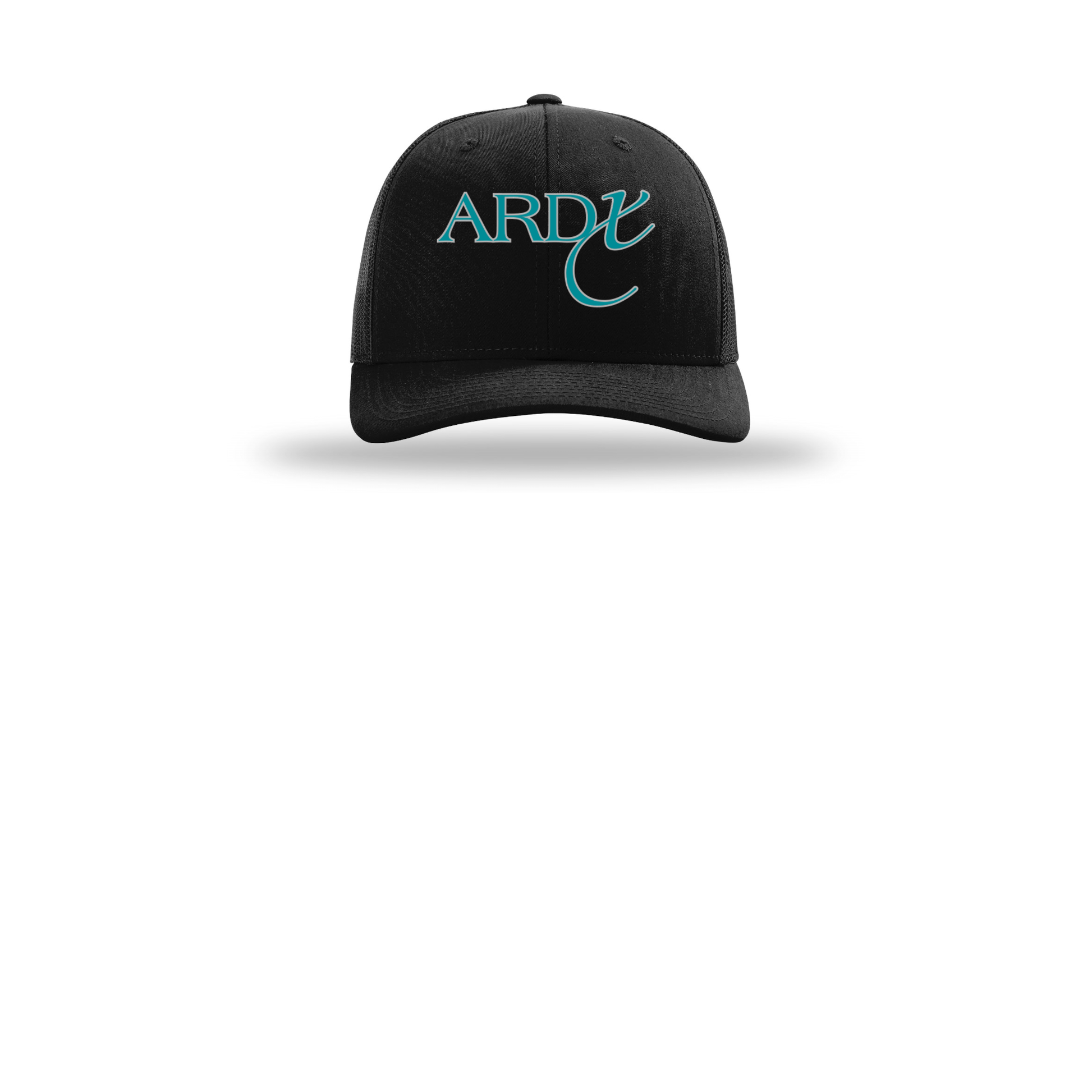 ardx-richardson-trucker-cap-embroidery-capfront-R112-black-flat-front