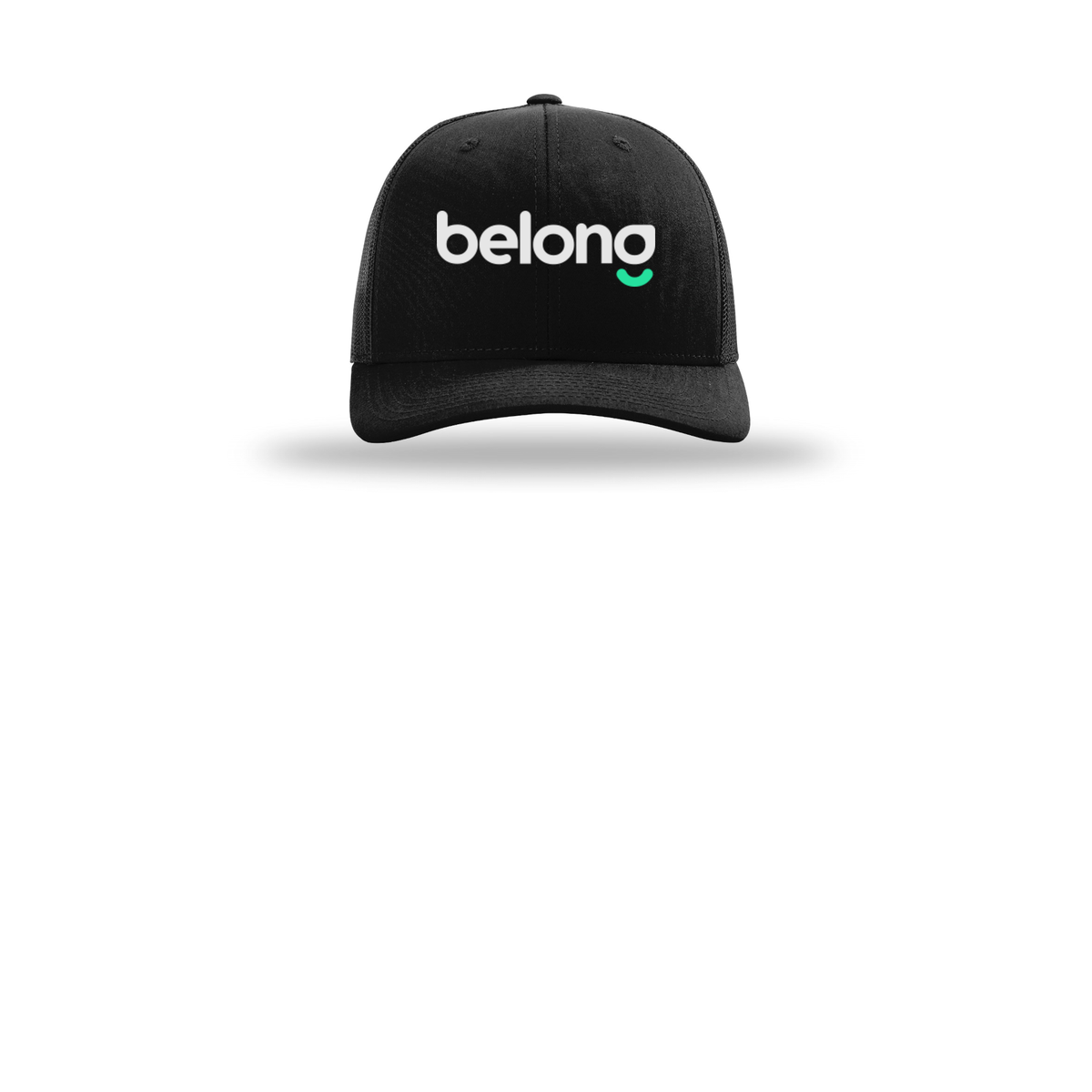 belonghome-richardson-trucker-cap-embroidery-capfront-R112-black-flat-front