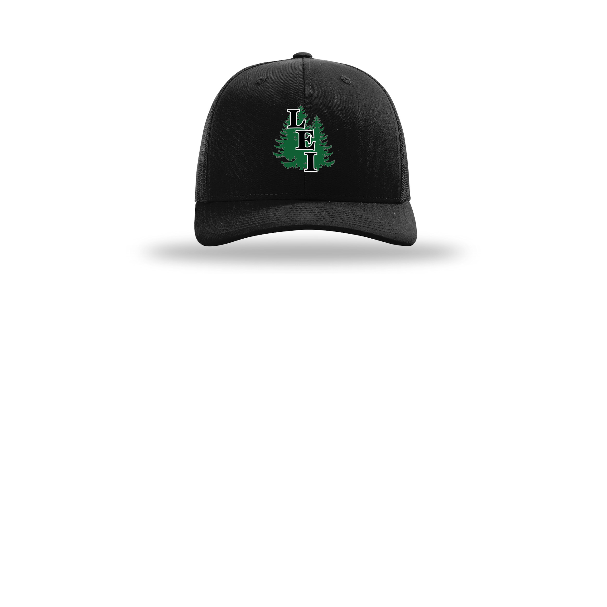 leisite-richardson-trucker-cap-embroidery-capfront-R112-black-flat-front