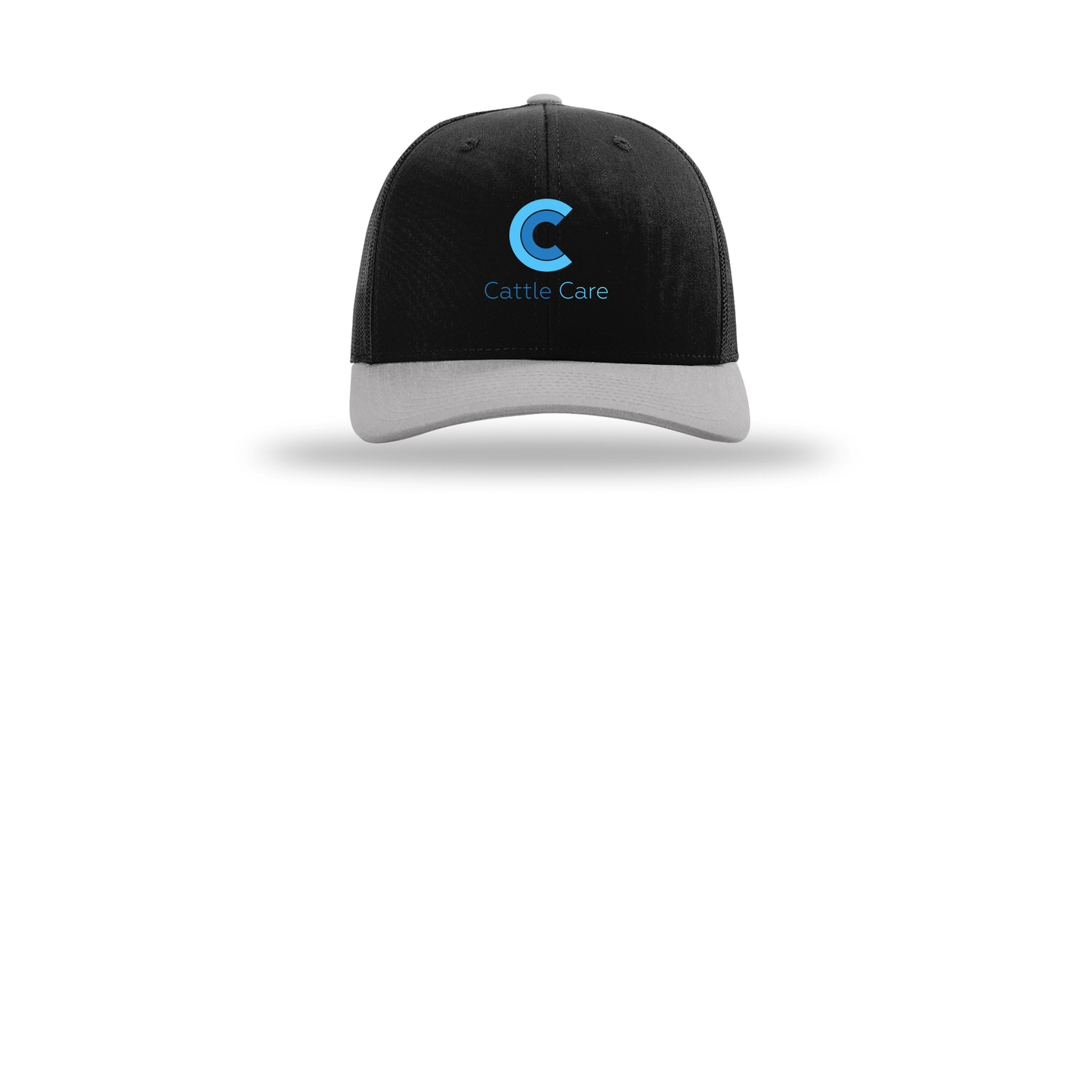 cattle-care-richardson-trucker-cap-embroidery-capfront-R112-blackblacklightgrey-flat-front