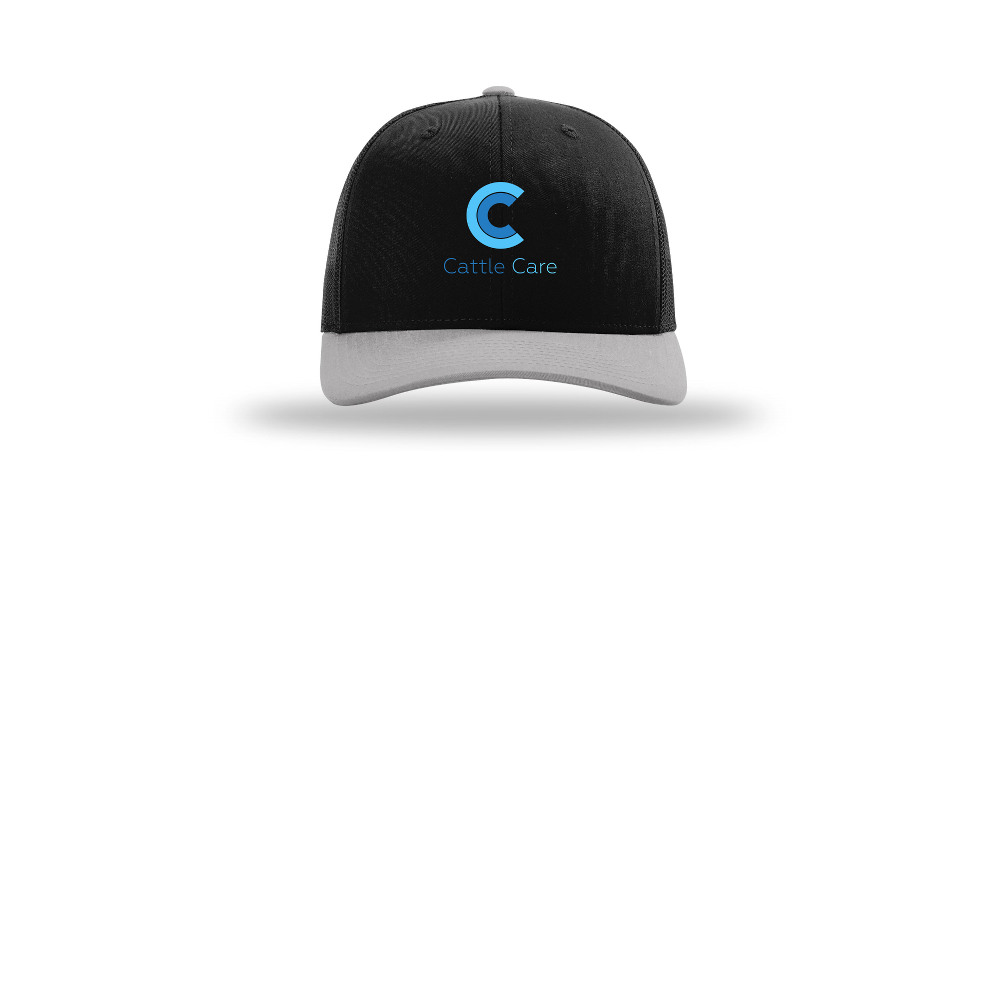 cattle-care-richardson-trucker-cap-embroidery-capfront-R112-blackblacklightgrey-flat-front
