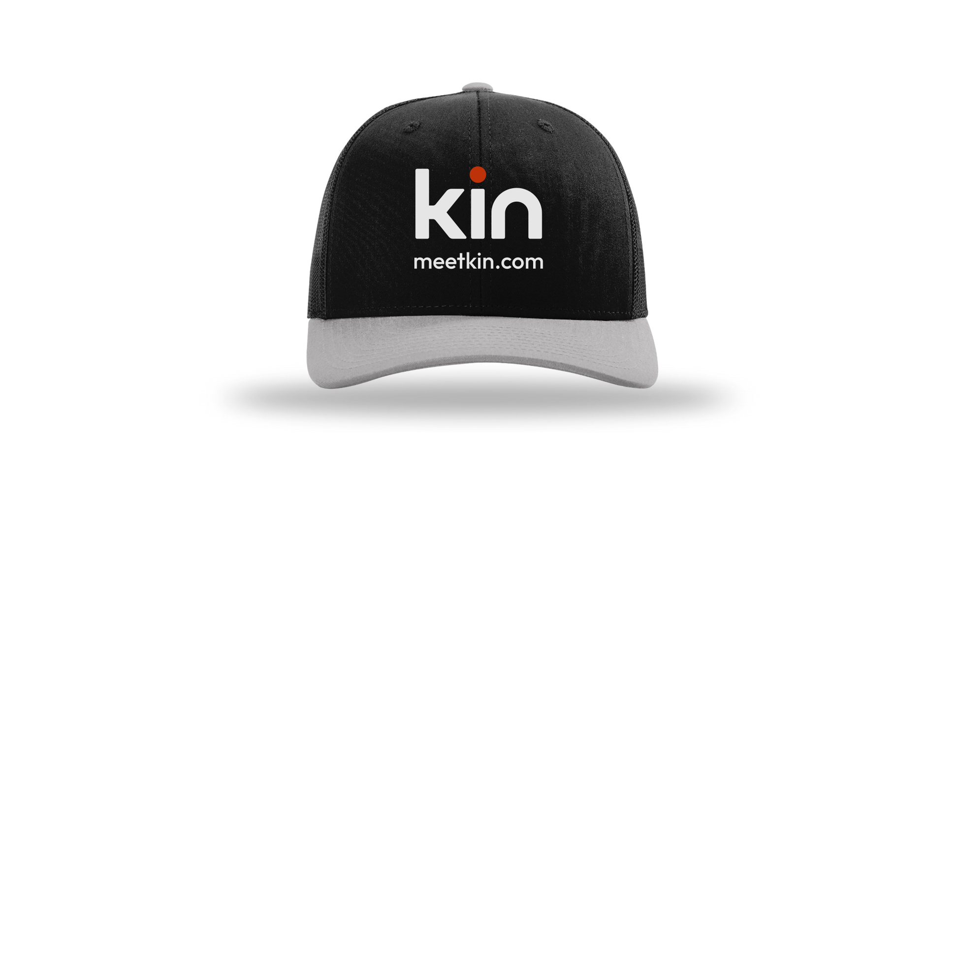 kin-richardson-trucker-cap-embroidery-capfront-R112-blackblacklightgrey-flat-front