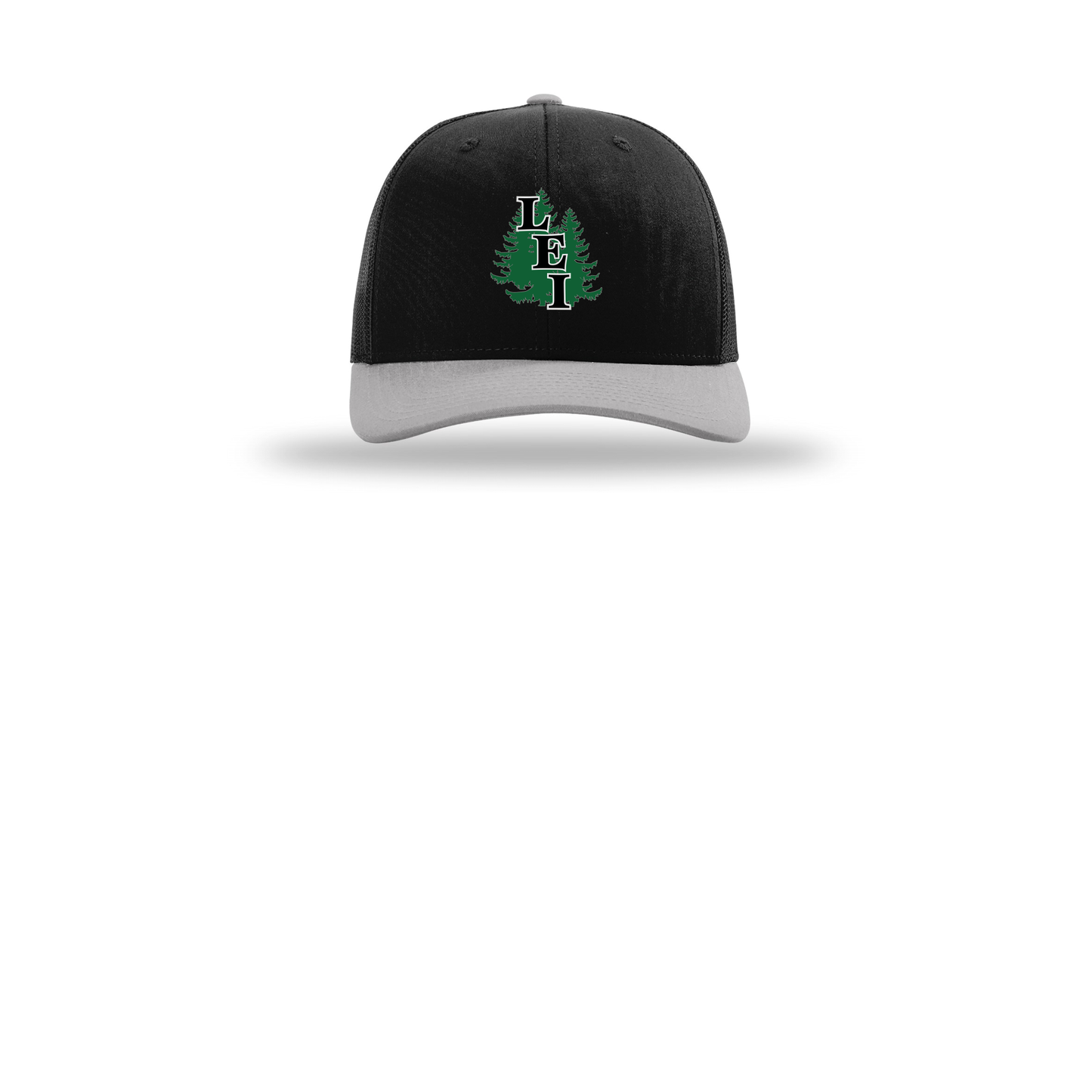 leisite-richardson-trucker-cap-embroidery-capfront-R112-blackblacklightgrey-flat-front