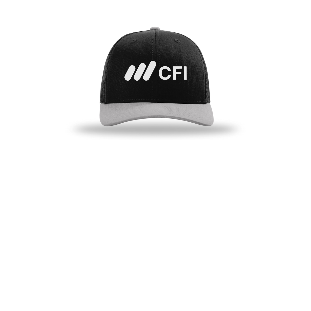 corporatefinanceinstitute-richardson-trucker-cap-embroidery-capfront-R112-blackblacklightgrey-flat-front