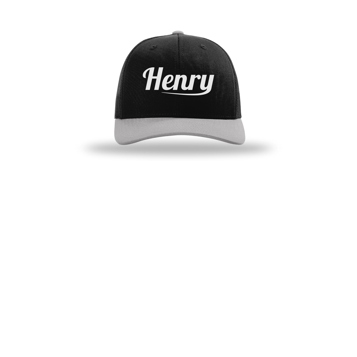 henrymeds-richardson-trucker-cap-embroidery-capfront-R112-blackblacklightgrey-flat-front