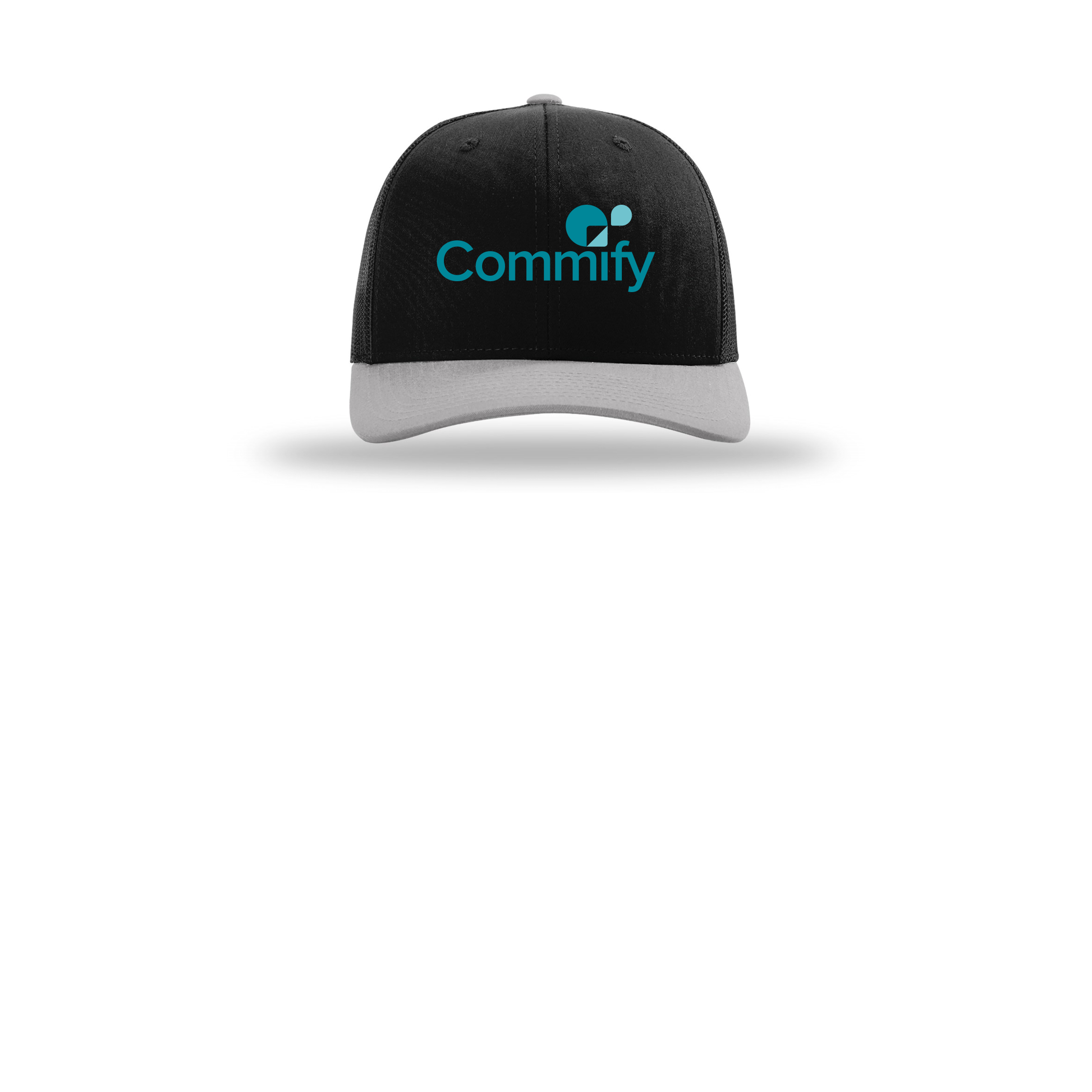 commify-richardson-trucker-cap-embroidery-capfront-R112-blackblacklightgrey-flat-front