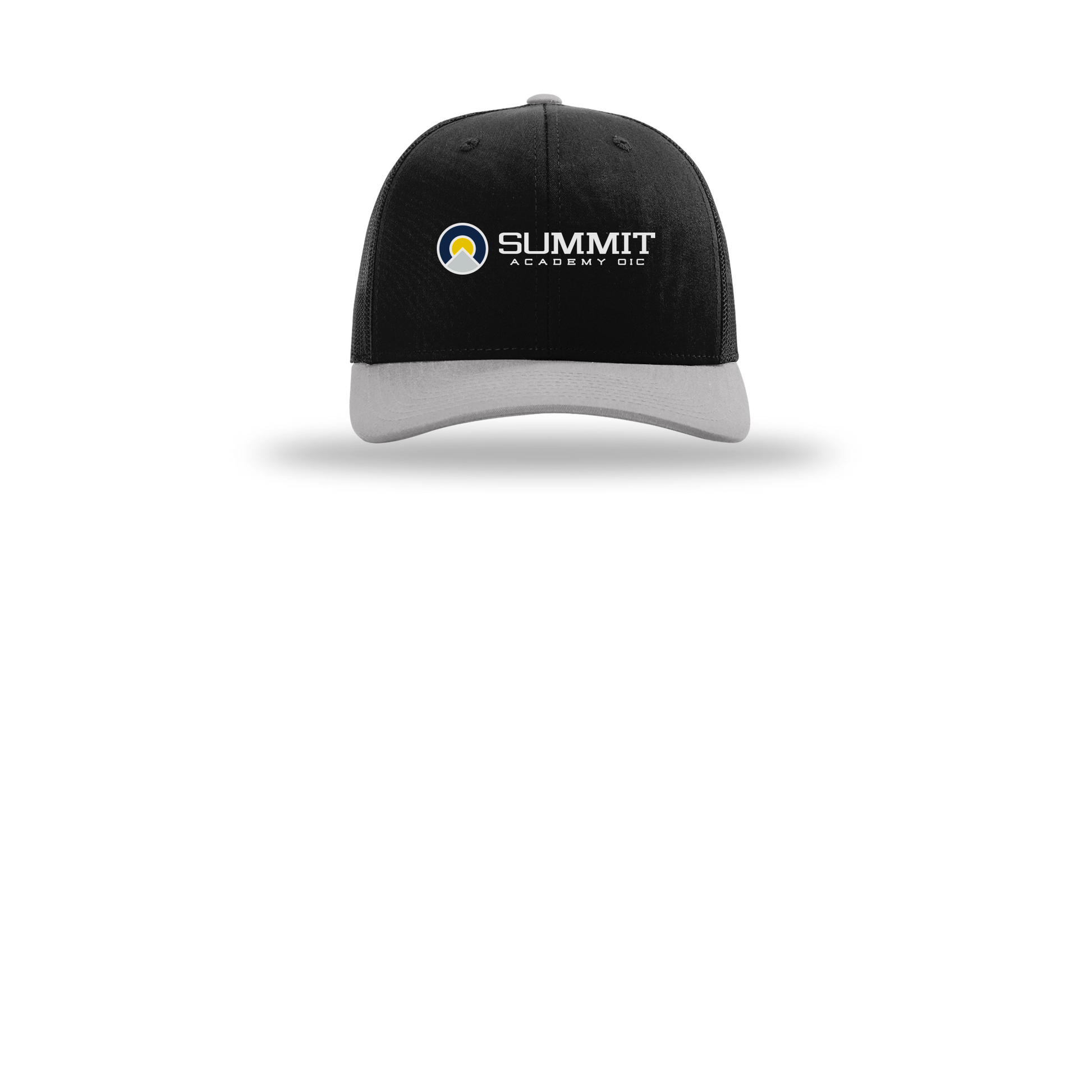 saoic-richardson-trucker-cap-embroidery-capfront-R112-blackblacklightgrey-flat-front