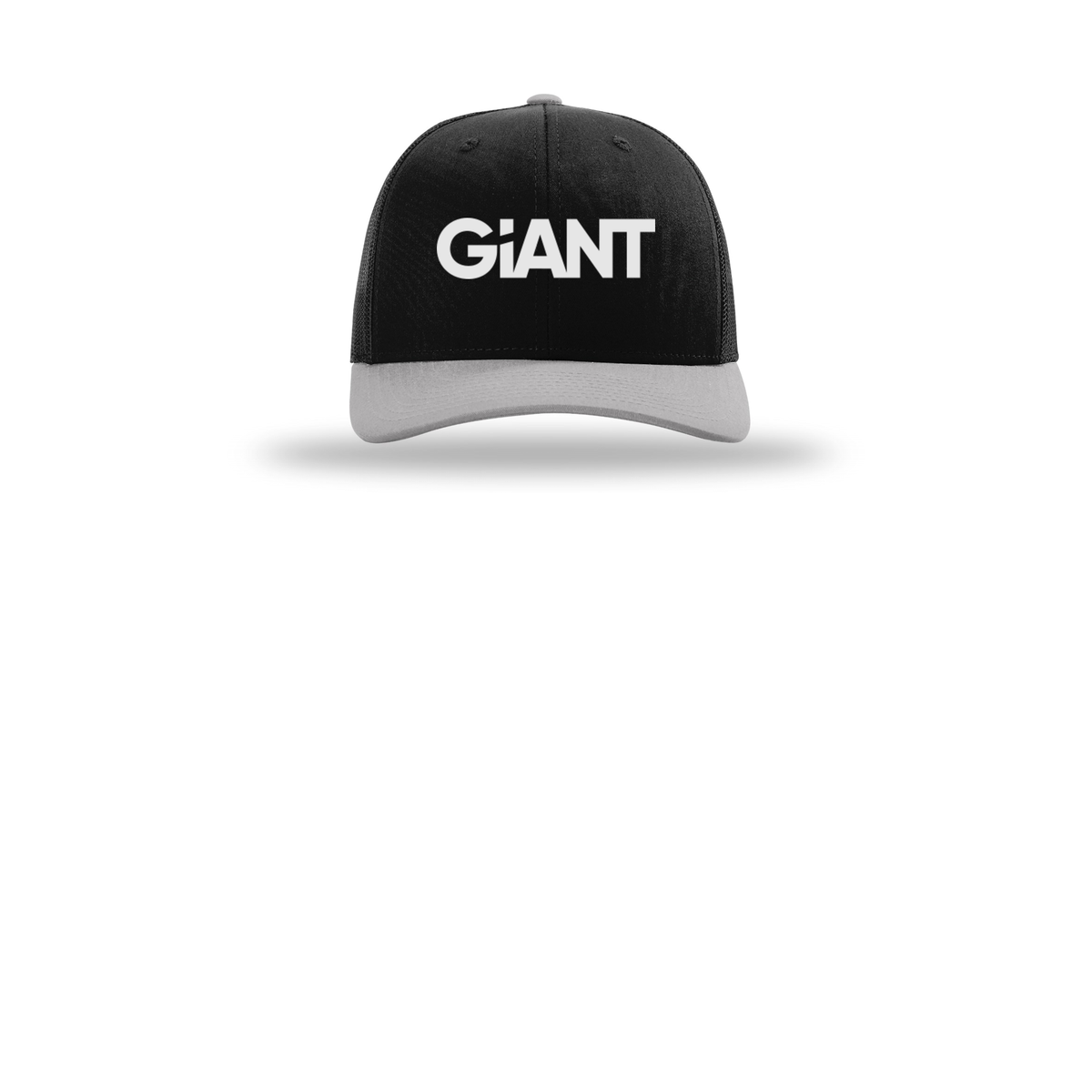 giantworldwide-richardson-trucker-cap-embroidery-capfront-R112-blackblacklightgrey-flat-front