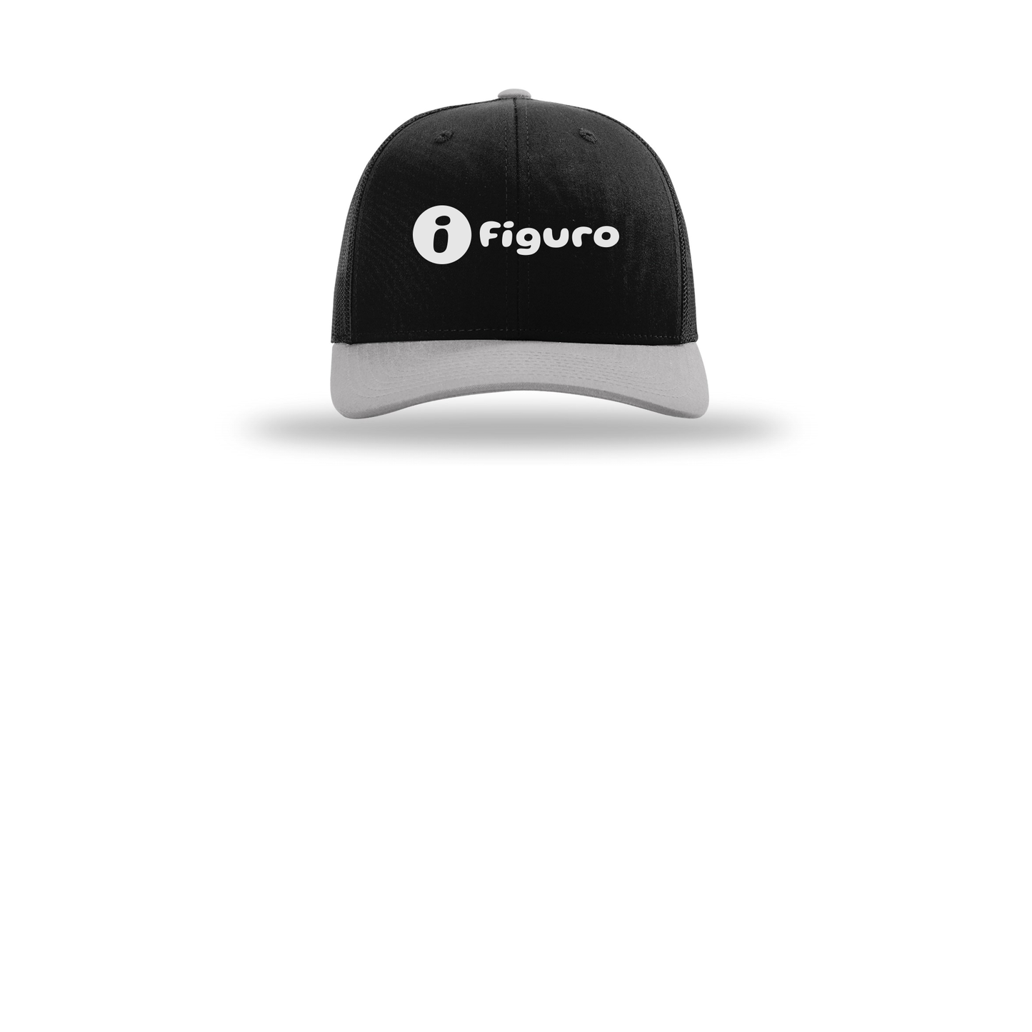 getfiguro-richardson-trucker-cap-embroidery-capfront-R112-blackblacklightgrey-flat-front