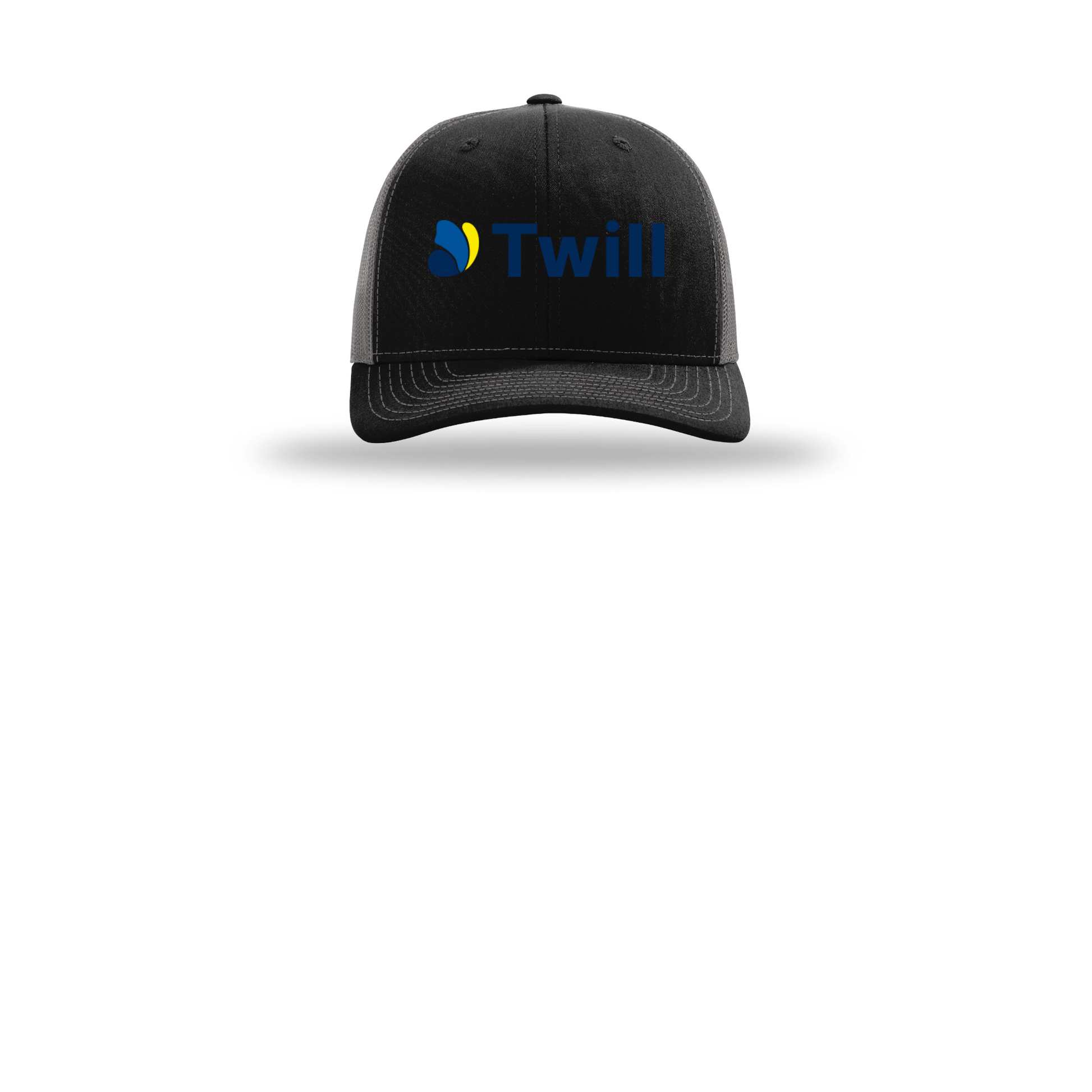 withtwill-richardson-trucker-cap-embroidery-capfront-R112-blackcharcoal-flat-front