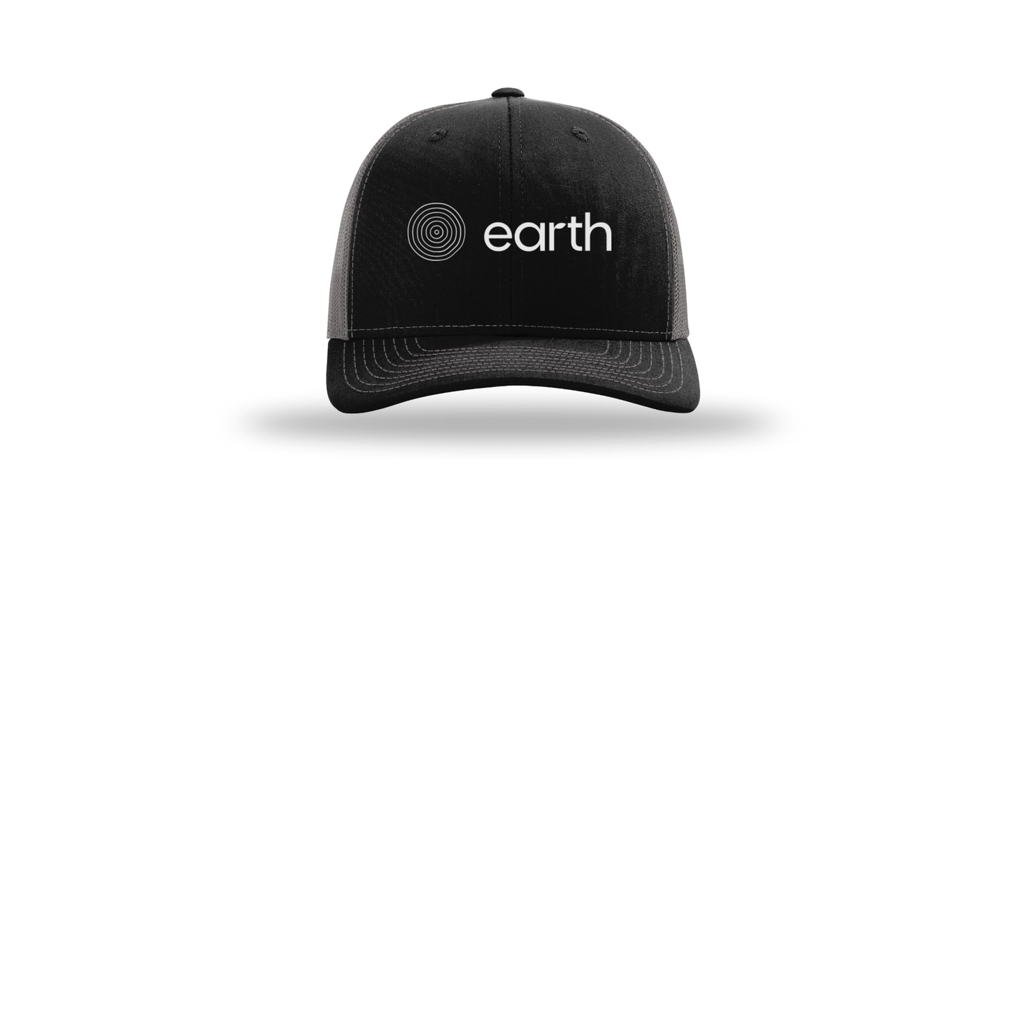 earthfuneral-richardson-trucker-cap-embroidery-capfront-R112-blackcharcoal-flat-front