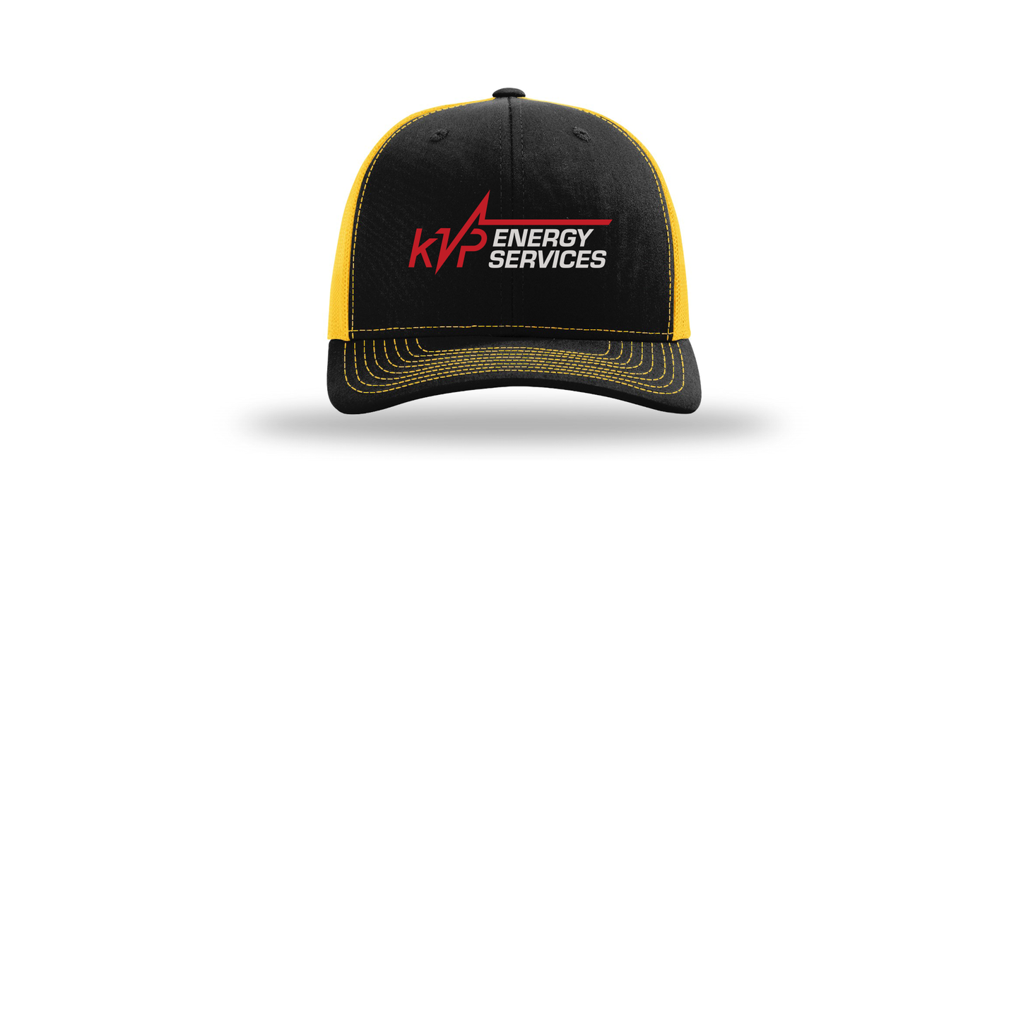 kvpenergy-richardson-trucker-cap-embroidery-capfront-R112-blackgold-flat-front